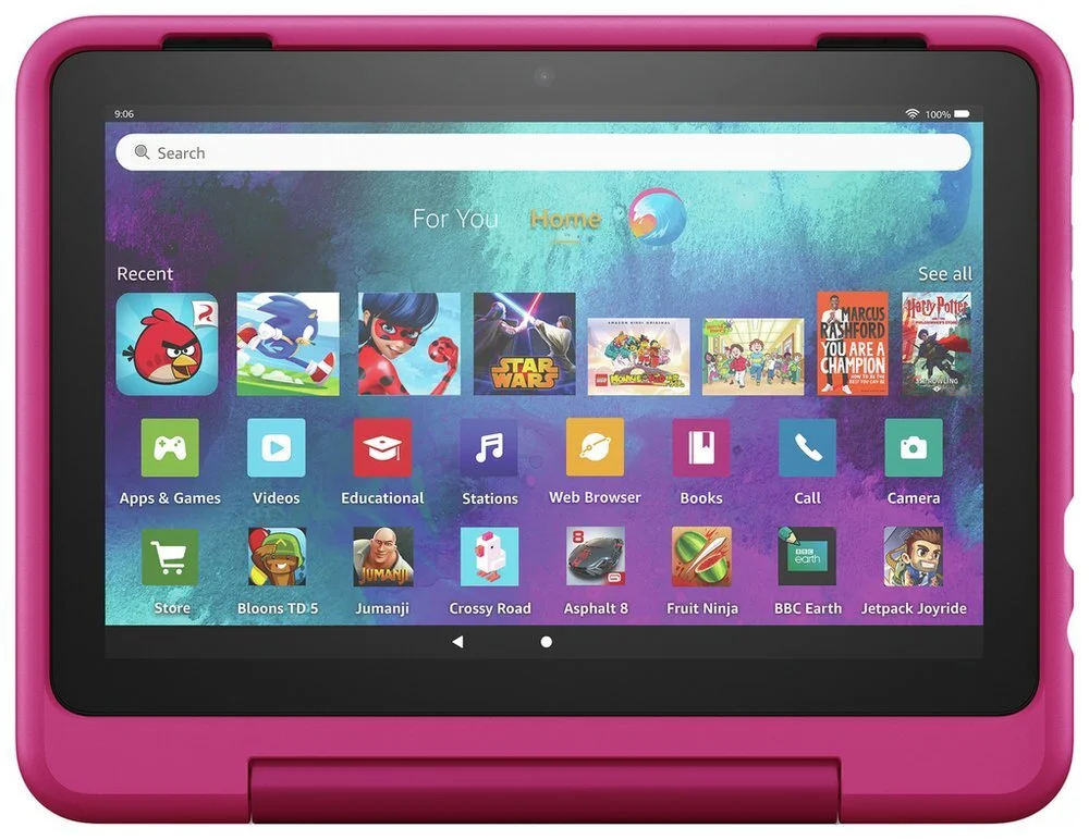 Amazon Fire HD 8 Kids Pro Tablet for 6-12, 8in 32GB – Pink