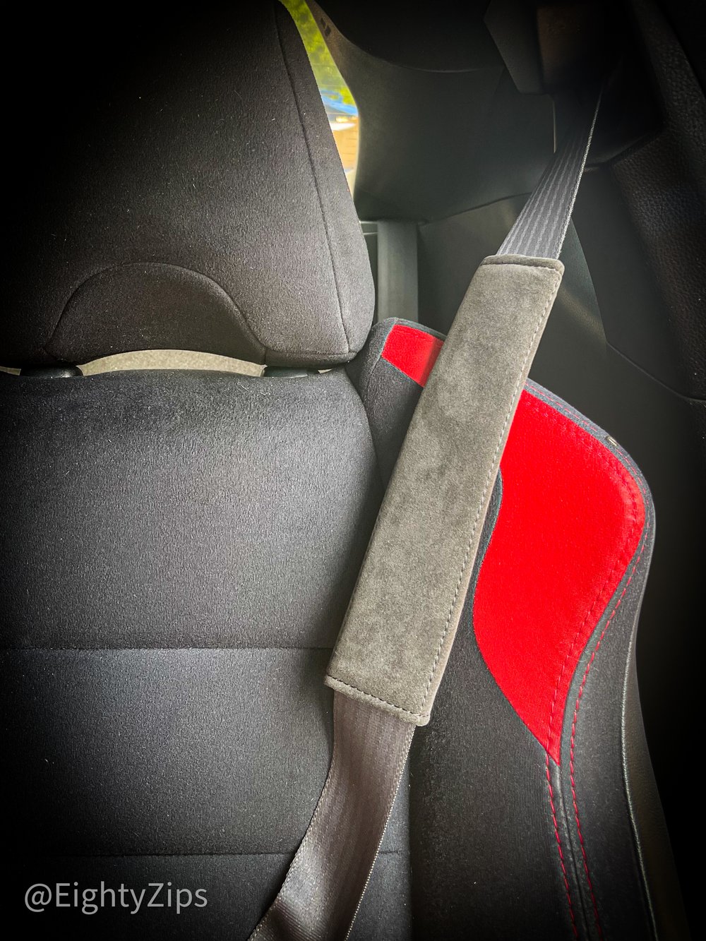 Alcantara® Seat Belt Pads - UNIVERSAL FITMENT — EightyZips Interior Supply