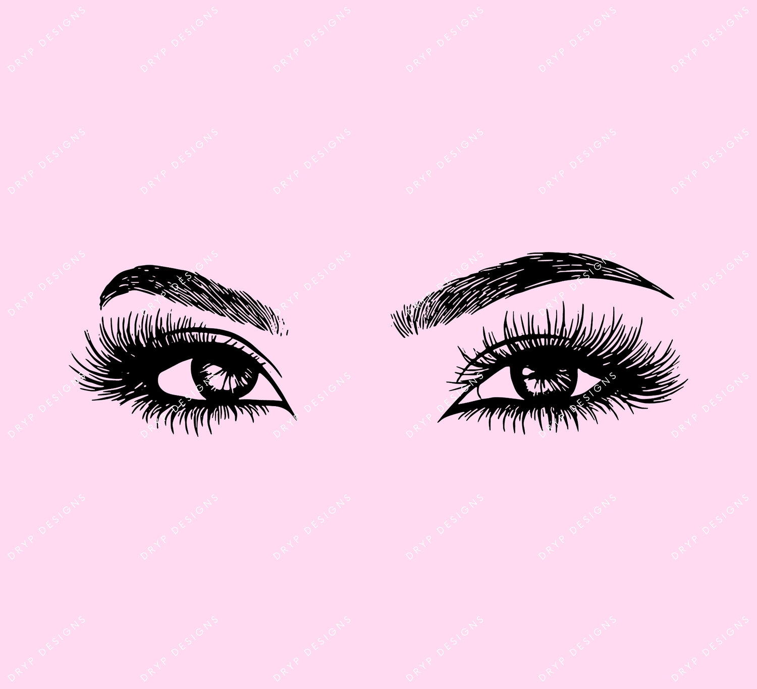 Doll Eyes Lash Illustration SVG + PNG