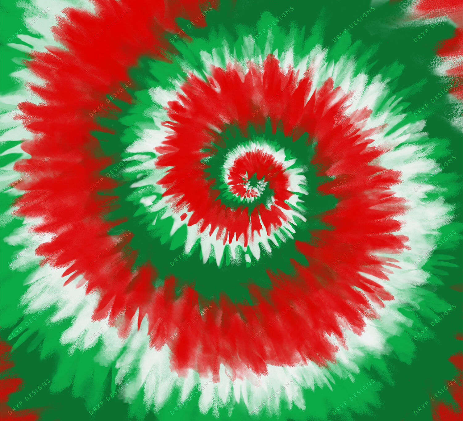 Red, Green + White Tiedye Digital Paper — drypdesigns