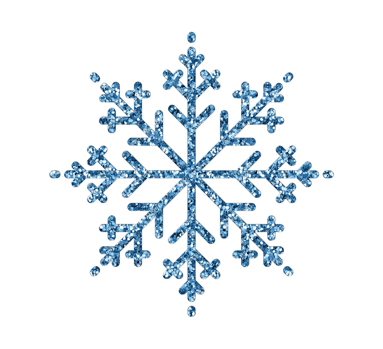 Blue Glitter Snowflake PNG Bundle — drypdesigns