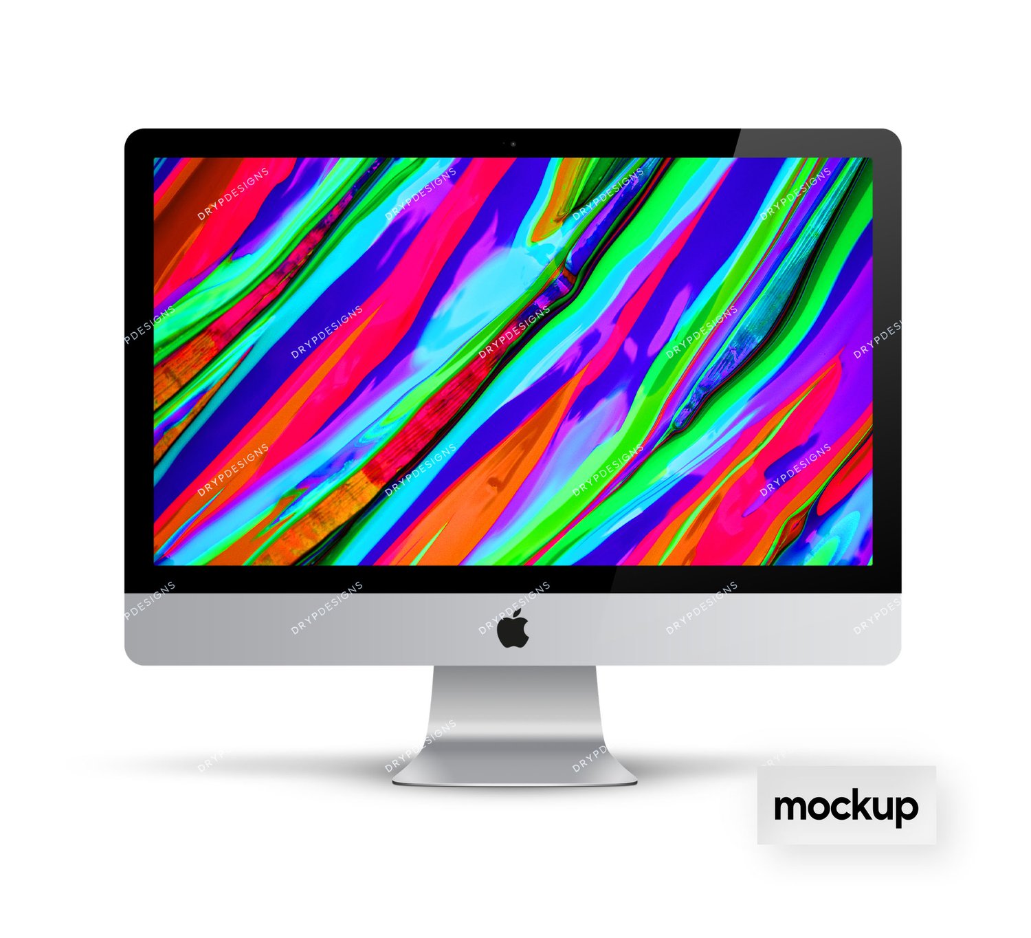 Trippy Neon Paint Swipes Digital Background — drypdesigns