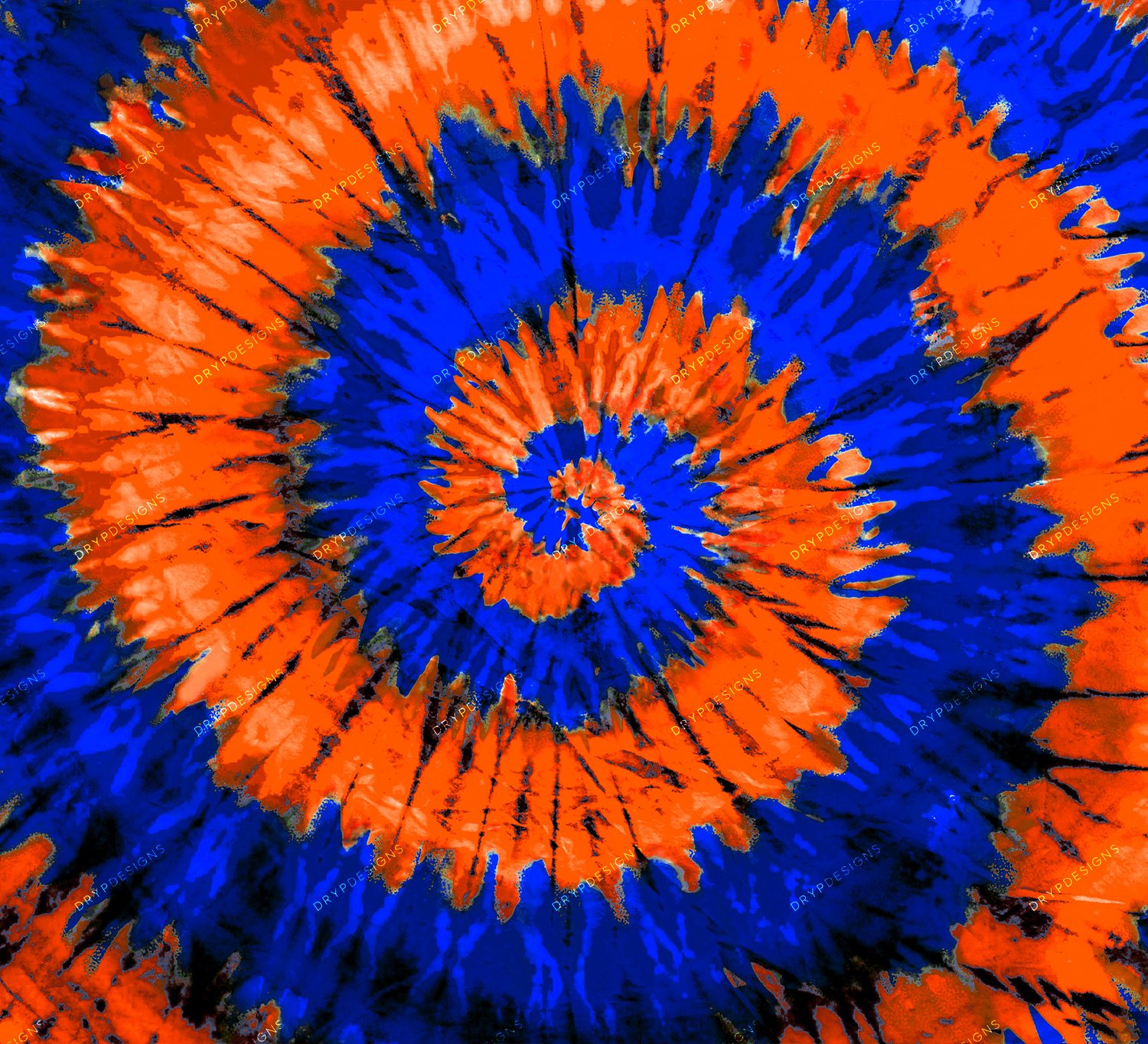 Blue + Orange Tiedye Background — drypdesigns