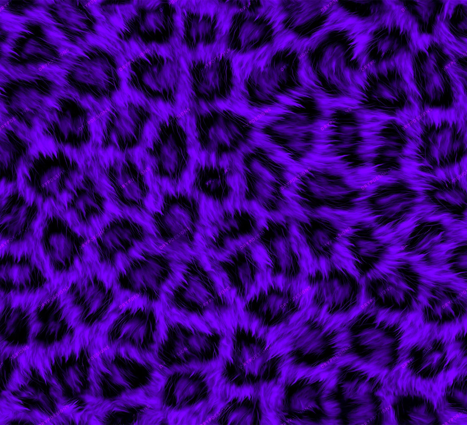 DS Digne Purple Animal Print 3/4 Sleeve Mesh Polo Shirt