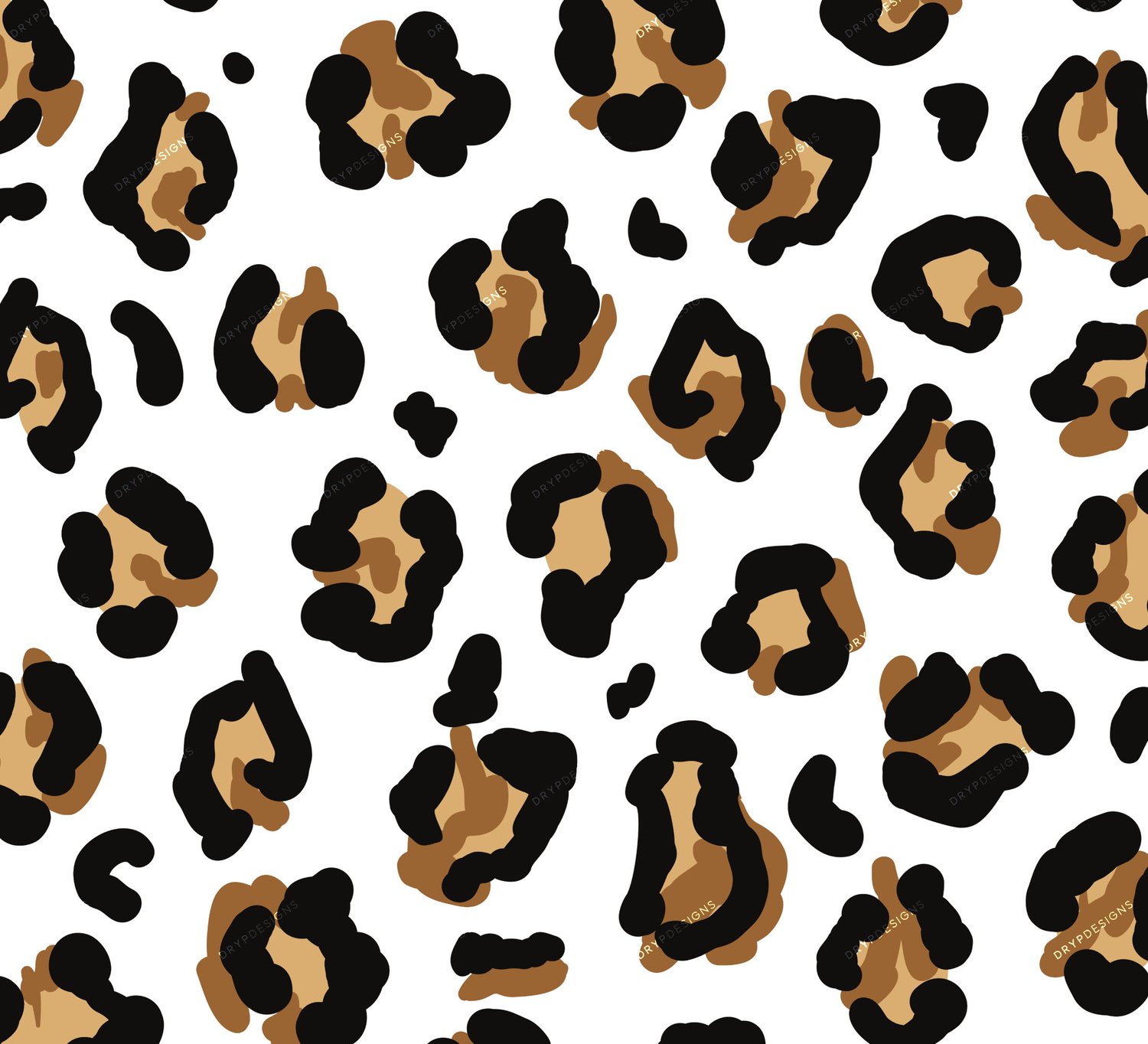 Black and Brown Cow Print Seamless Pattern . Digital Download 