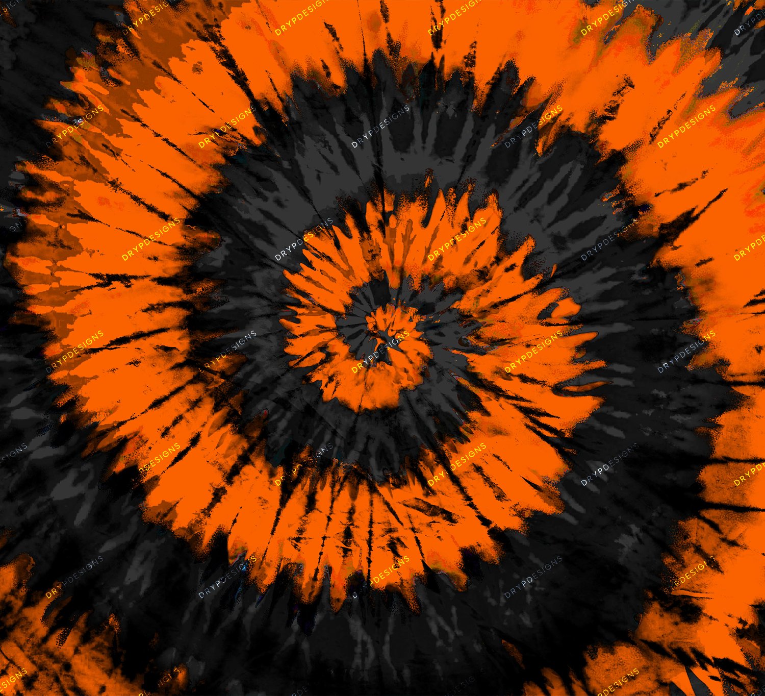 Orange + Black Tiedye Background — drypdesigns