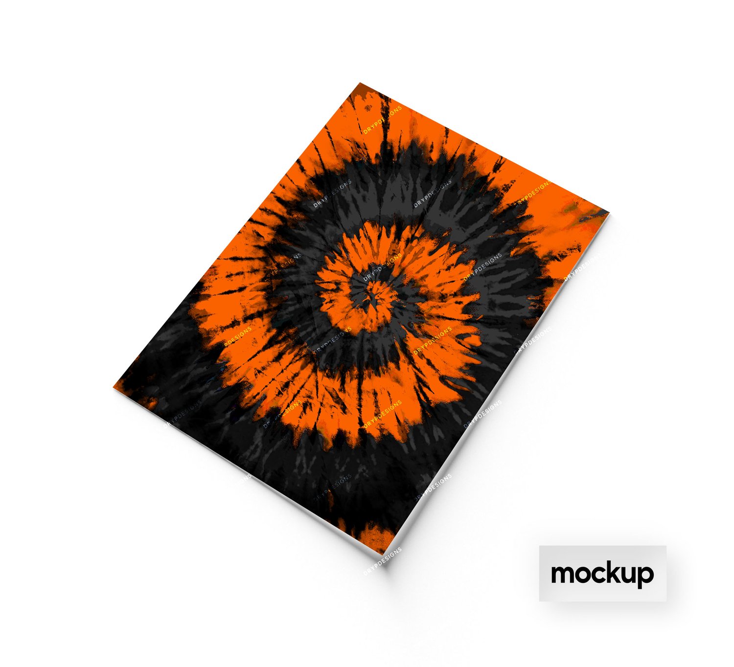 Orange + Black Tiedye Background — drypdesigns