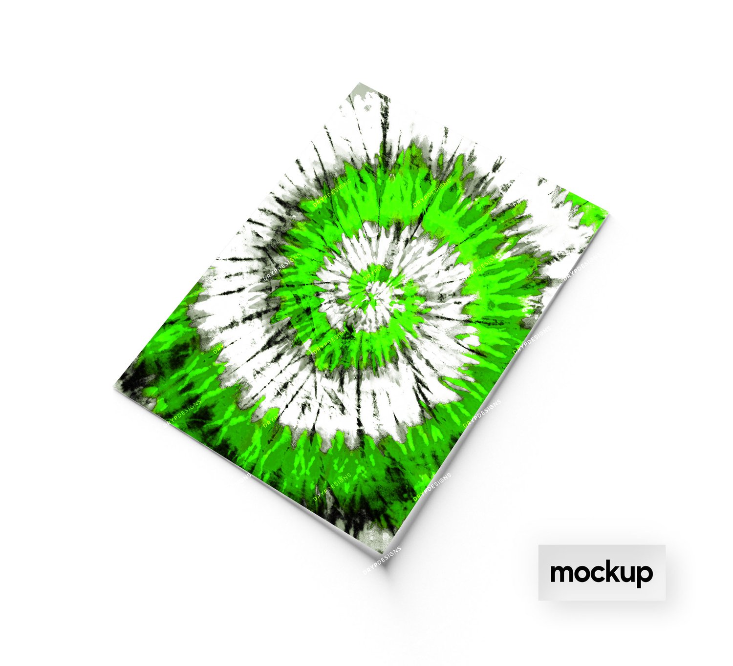 Neon Green + White Tiedye Digital Paper — drypdesigns