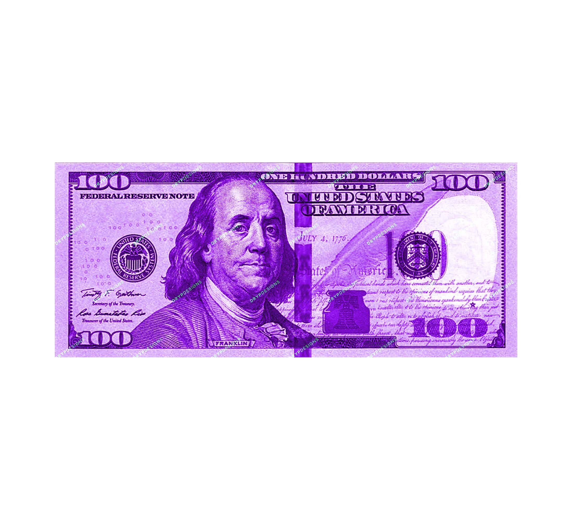 Pink Money 100 Dollar Bills PNG US One Hundred Dollar Bill Front