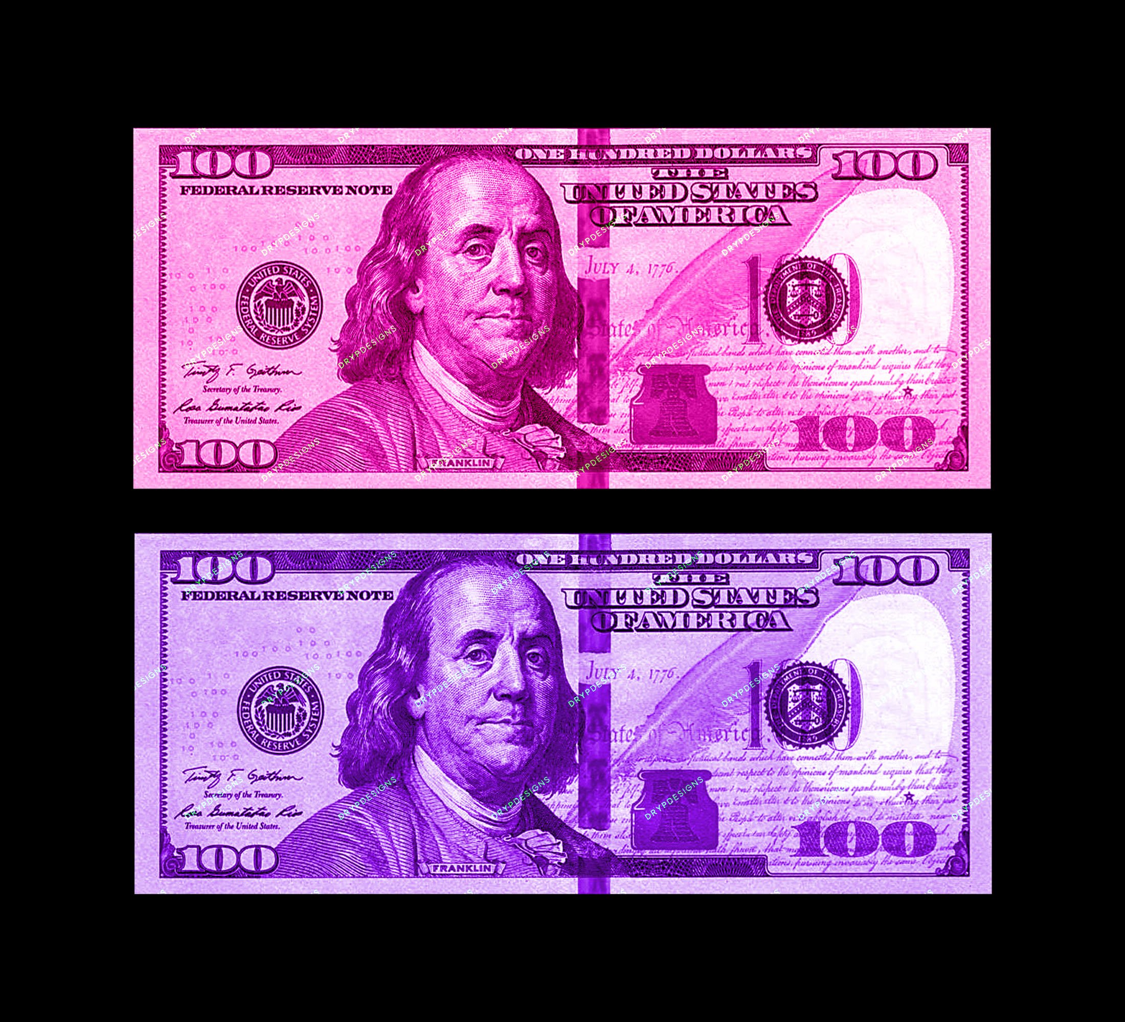 Red 100 Dollar Bills Seamless Money Background — drypdesigns