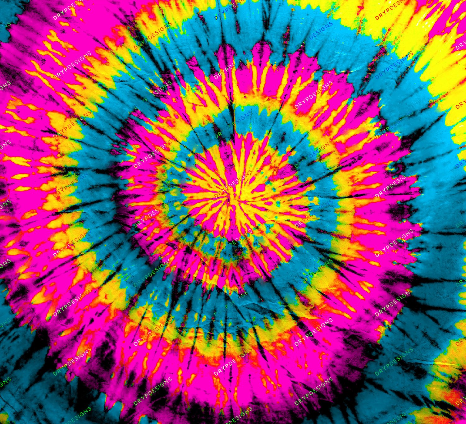 Pink + Blue + Yellow Rainbow Tiedye Digital Background — drypdesigns