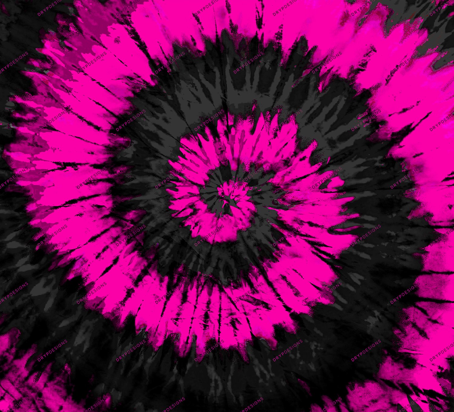 Black + Pink Tiedye Digital Paper — drypdesigns