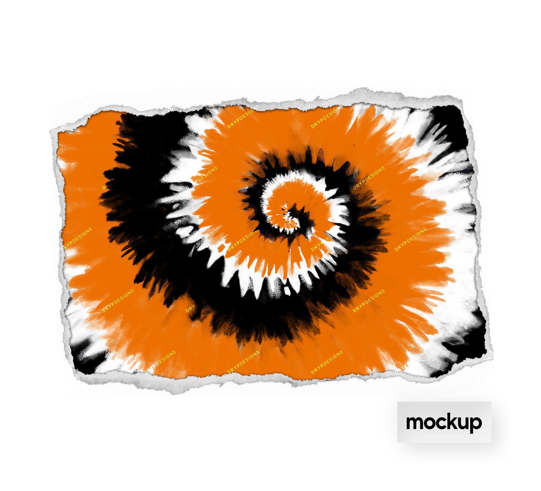 Black + Orange Halloween Tie-Dye Background Digital Paper — drypdesigns