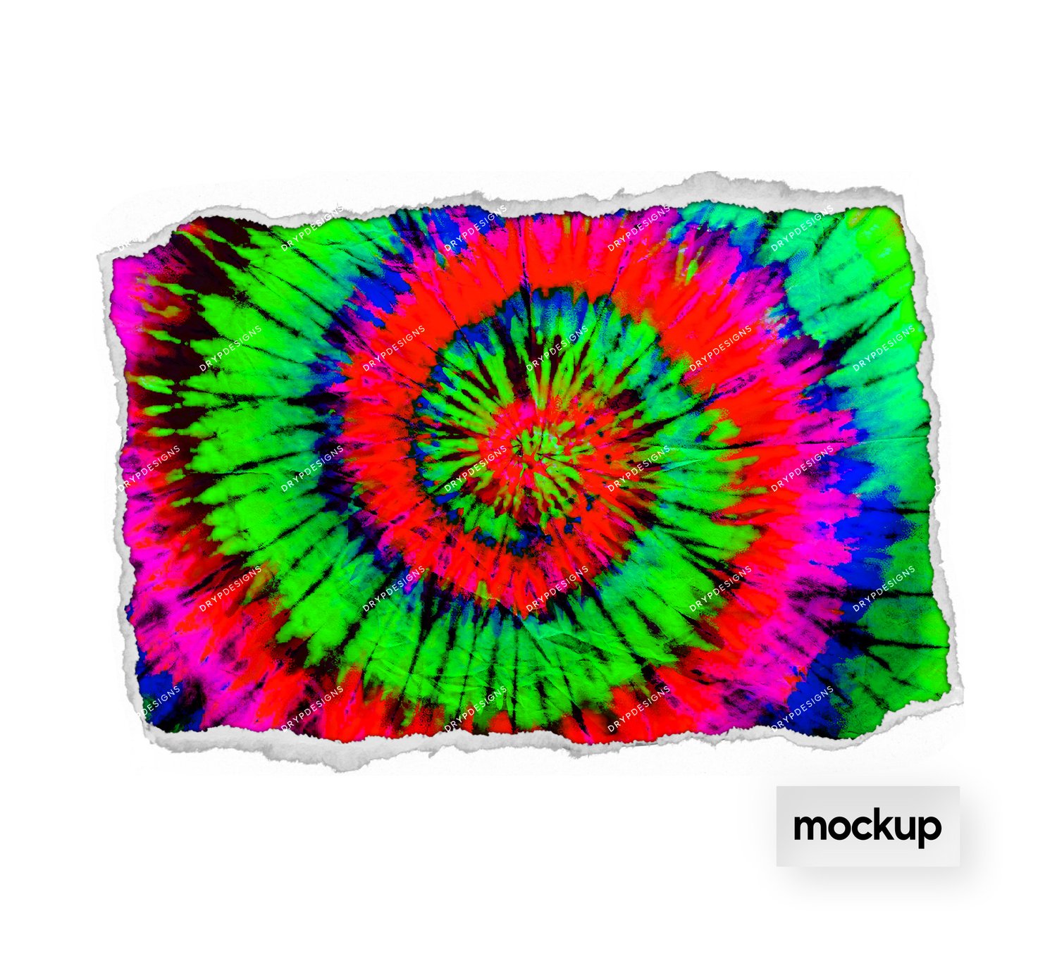 Trippy Psychedelic Neon Tie-Dye Digital Paper — drypdesigns