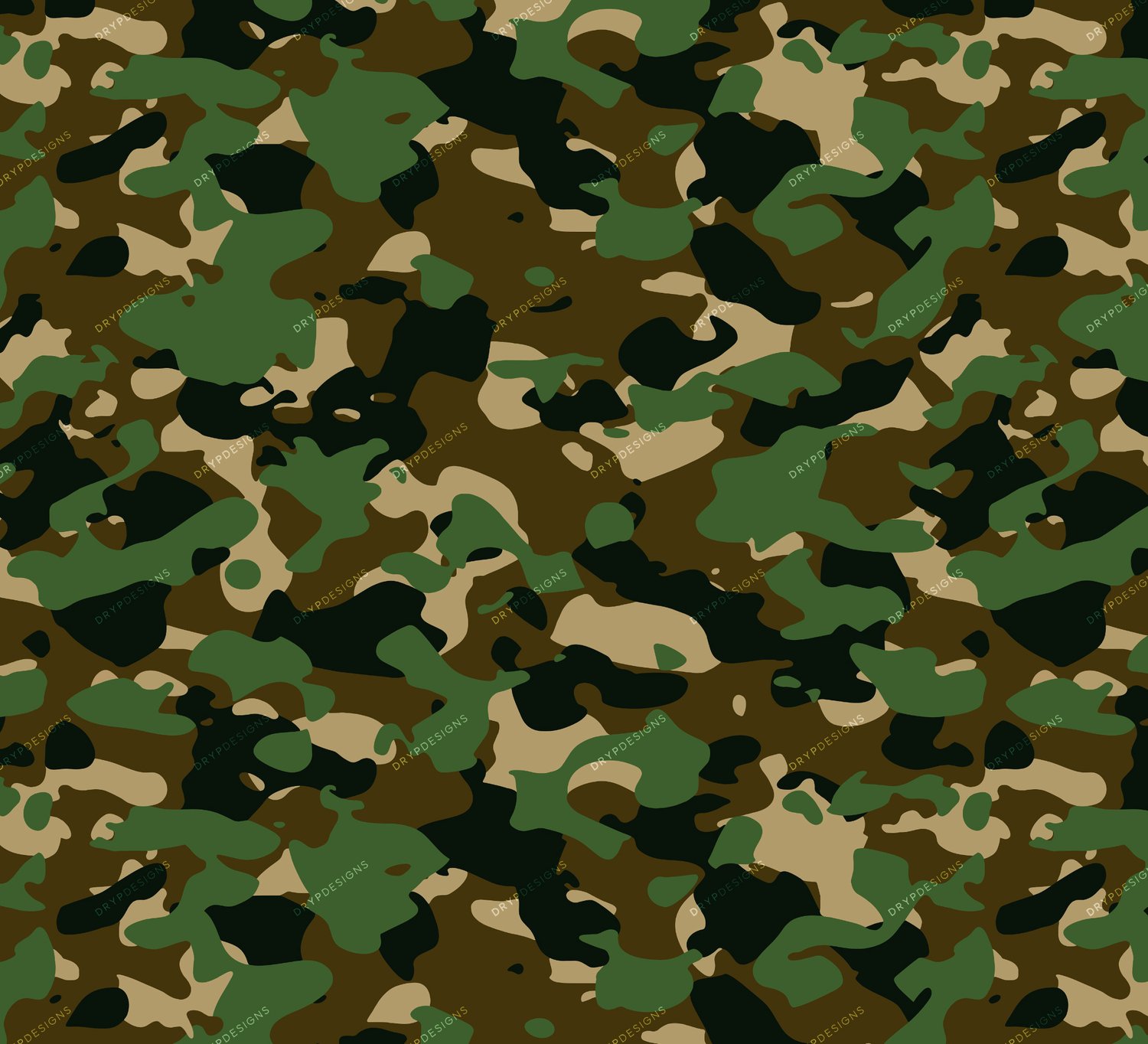 Military Green Camo Seamless Pattern — drypdesigns