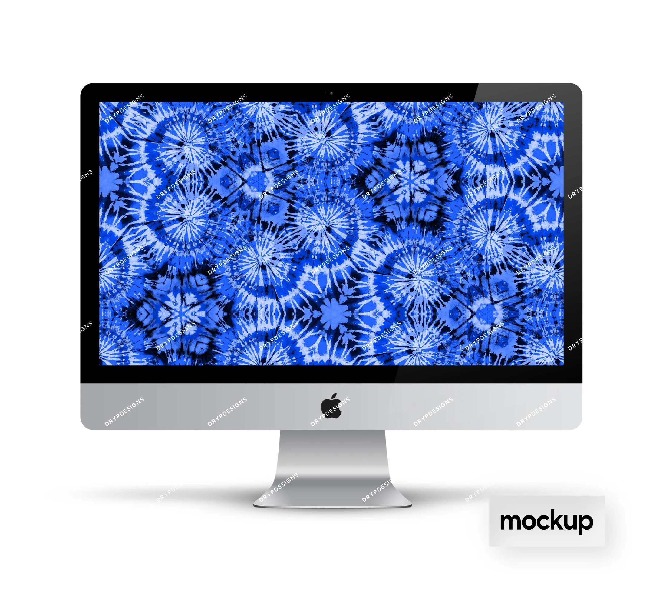 Blue Tie-dye Seamless Pattern Background Texture - Vibrant Blue Tiedye PNG Digital Paper Download Files