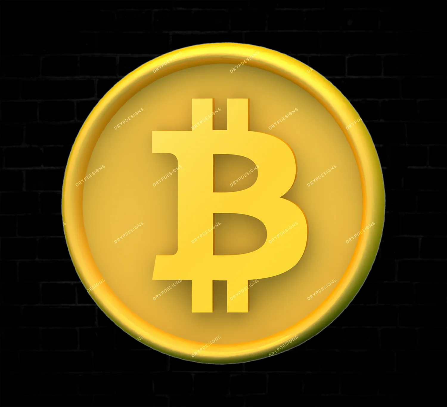 matte gold bitcoin PNG preview
