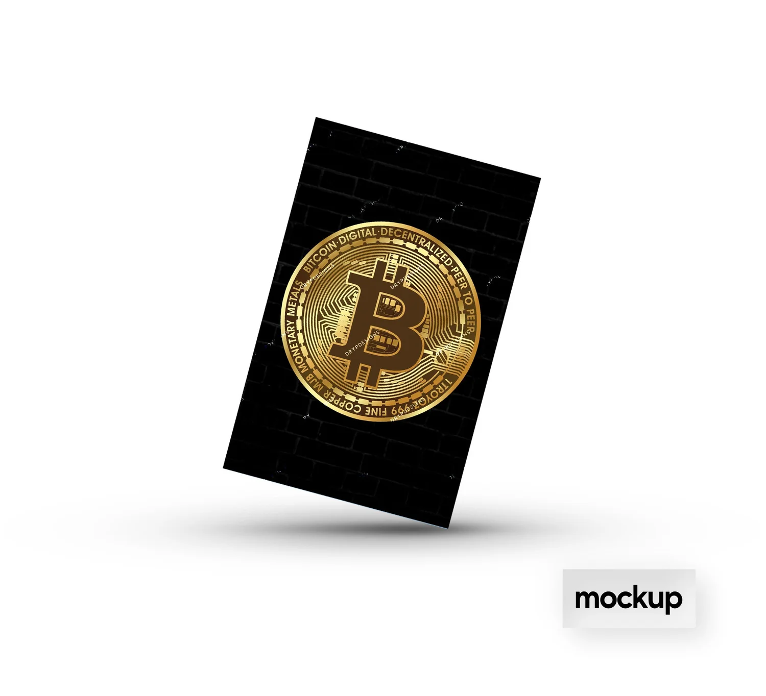 Digital Gold Bitcoin PNG + SVG Graphic — drypdesigns