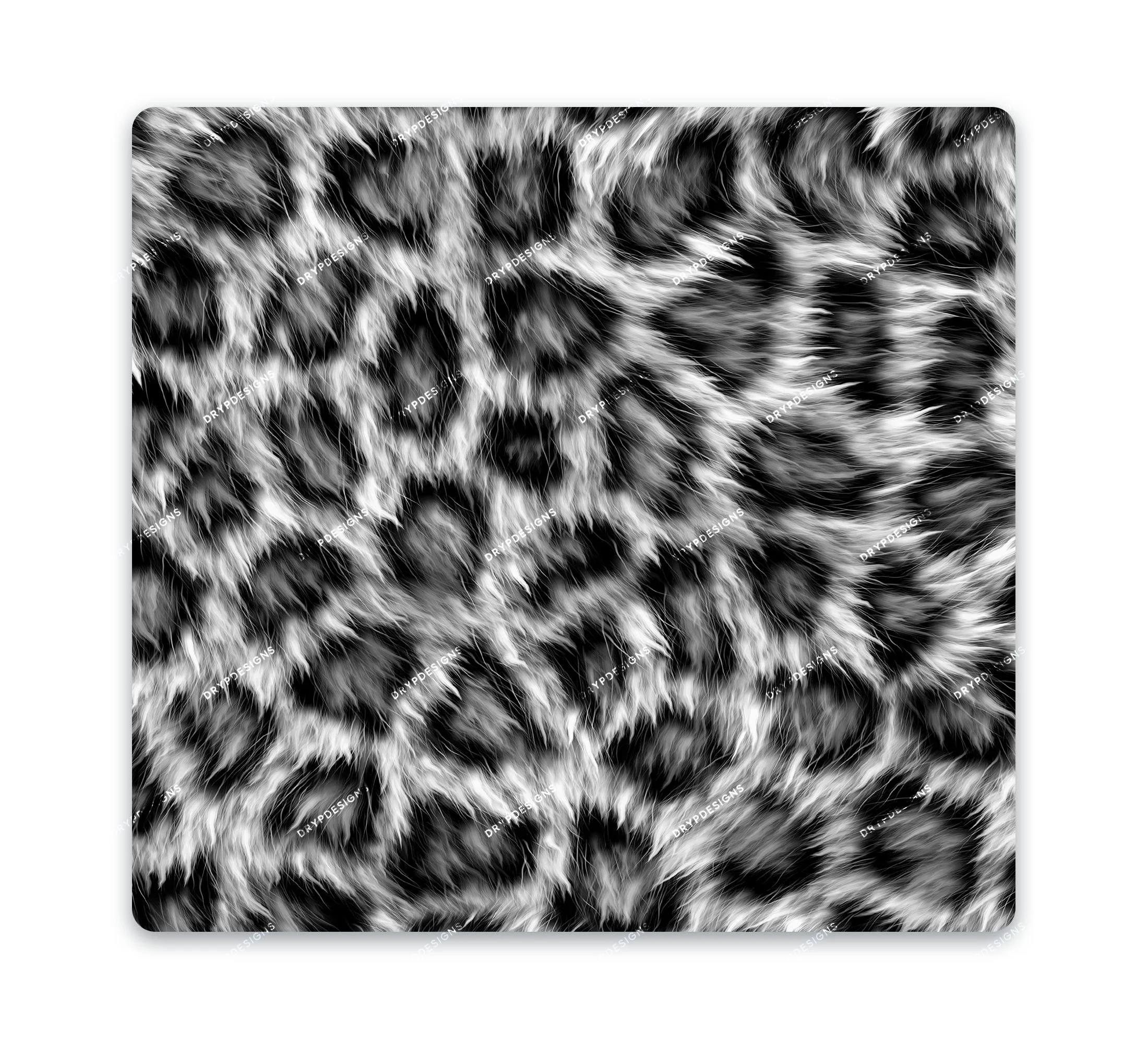 Black + White + Gray Leopard Print Seamless Pattern — drypdesigns