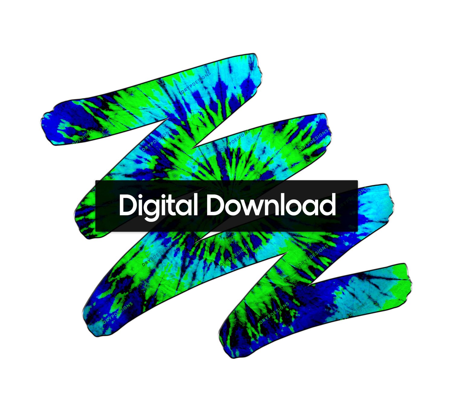 Neon Green + White Tiedye Digital Paper — drypdesigns