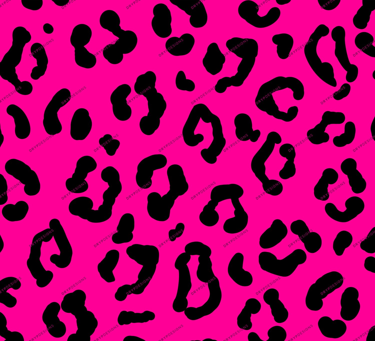 Forpustet Måltid Moske Hot Pink + Black Seamless Leopard Print Pattern — drypdesigns