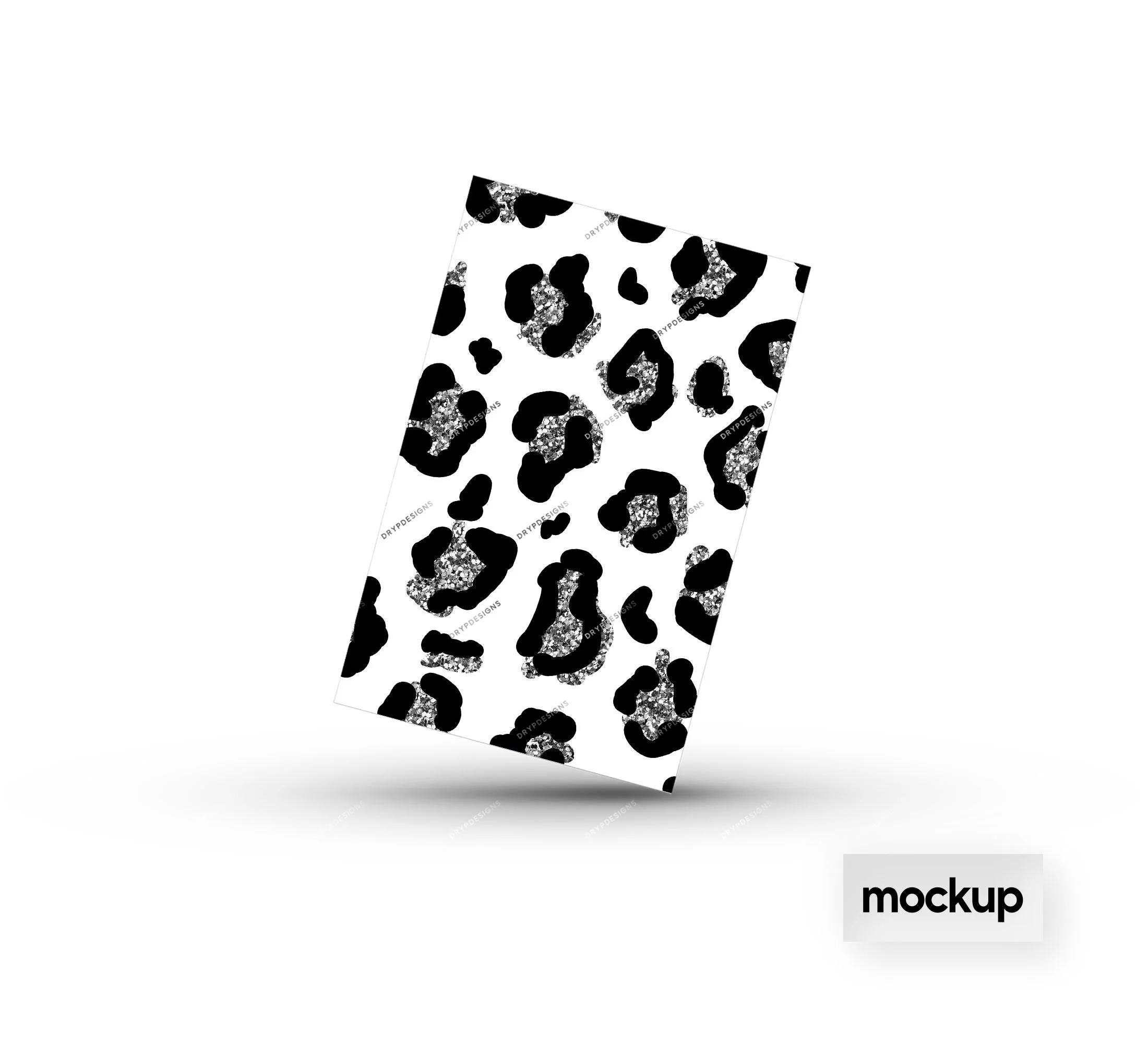 Black + White + Gray Leopard Print Seamless Pattern — drypdesigns