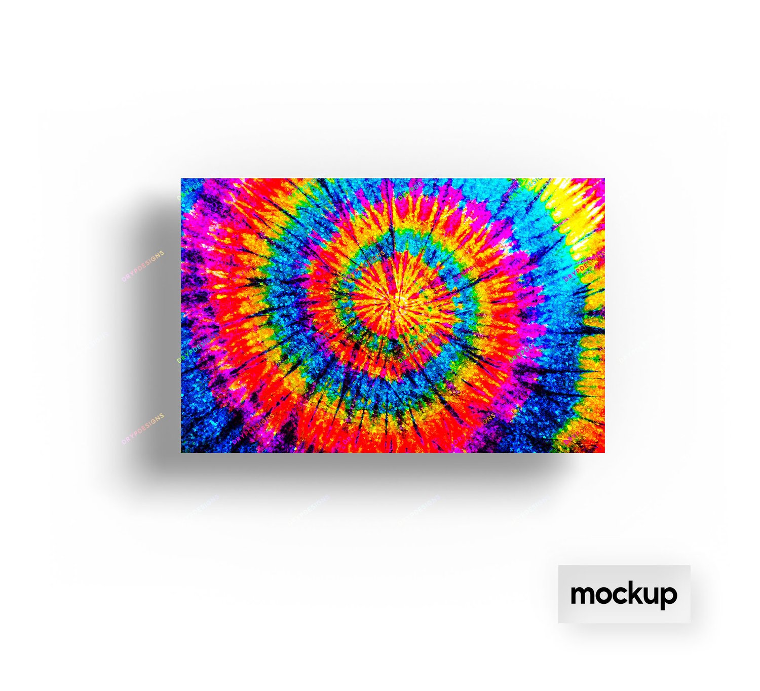 Rainbow Tie Dye Galaxy Printed Pocket Square by TooLoud 