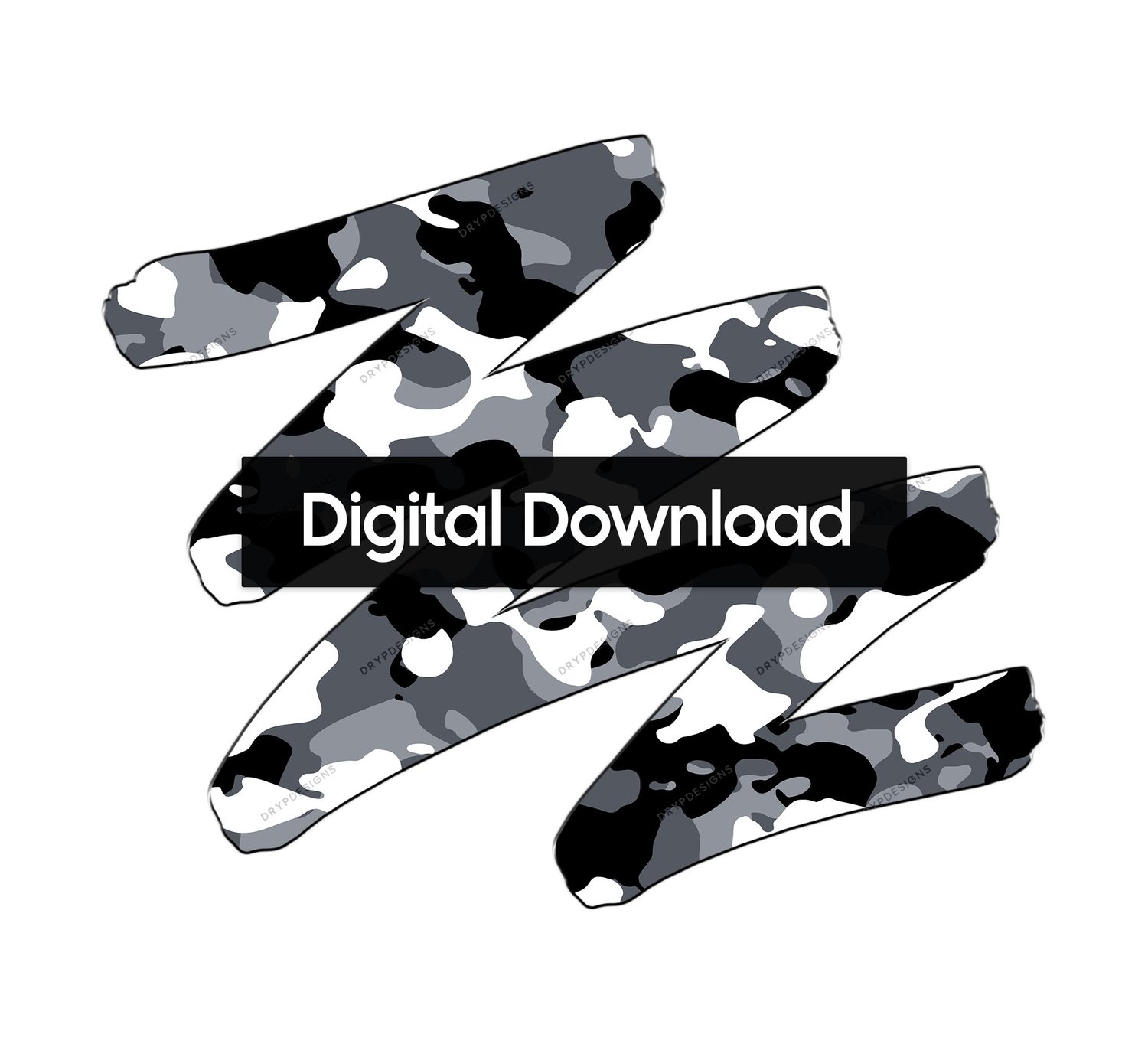 Black + White Camouflage Seamless Digital Paper Background — drypdesigns