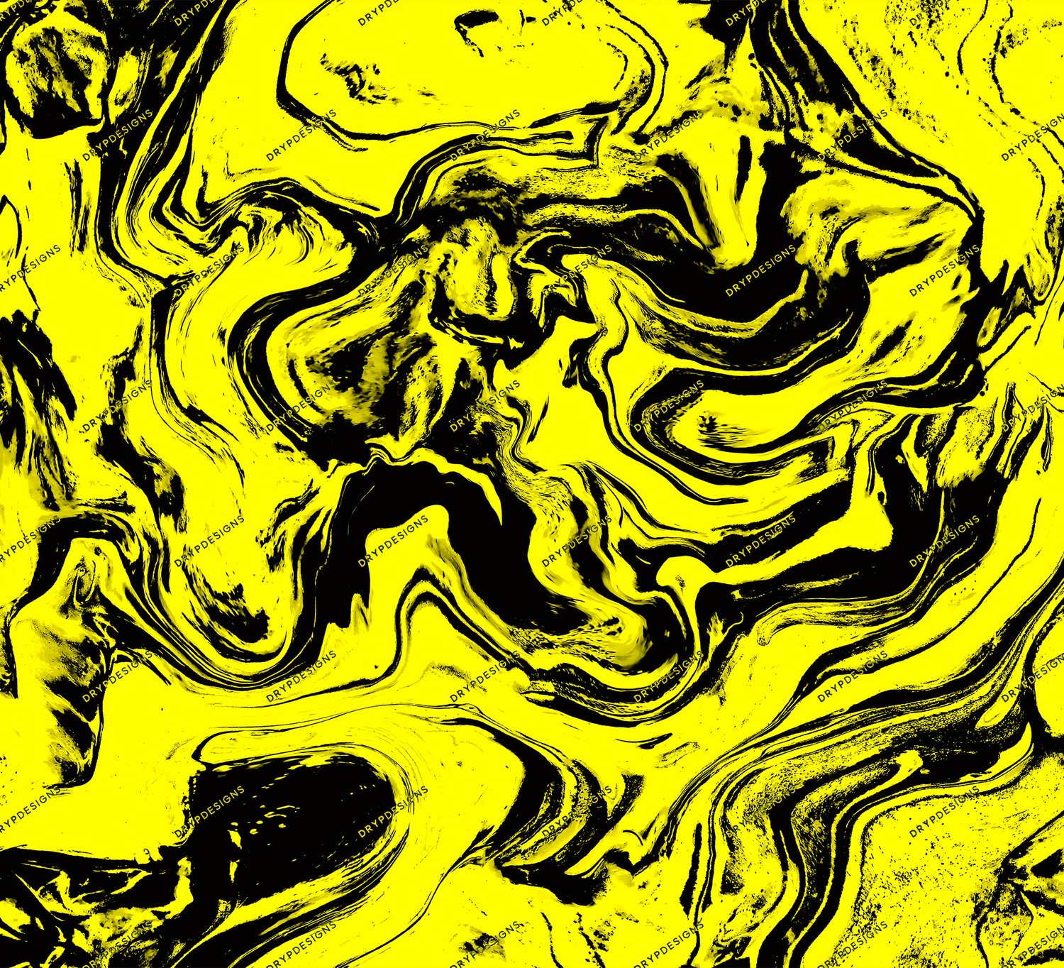 Black + Yellow Liquid Marble Seamless Background — drypdesigns