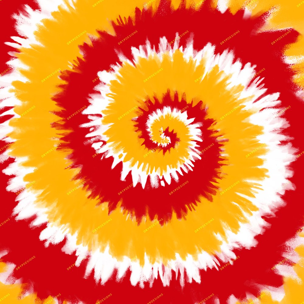 Red + Gold + White Tiedye Swirl Background — drypdesigns