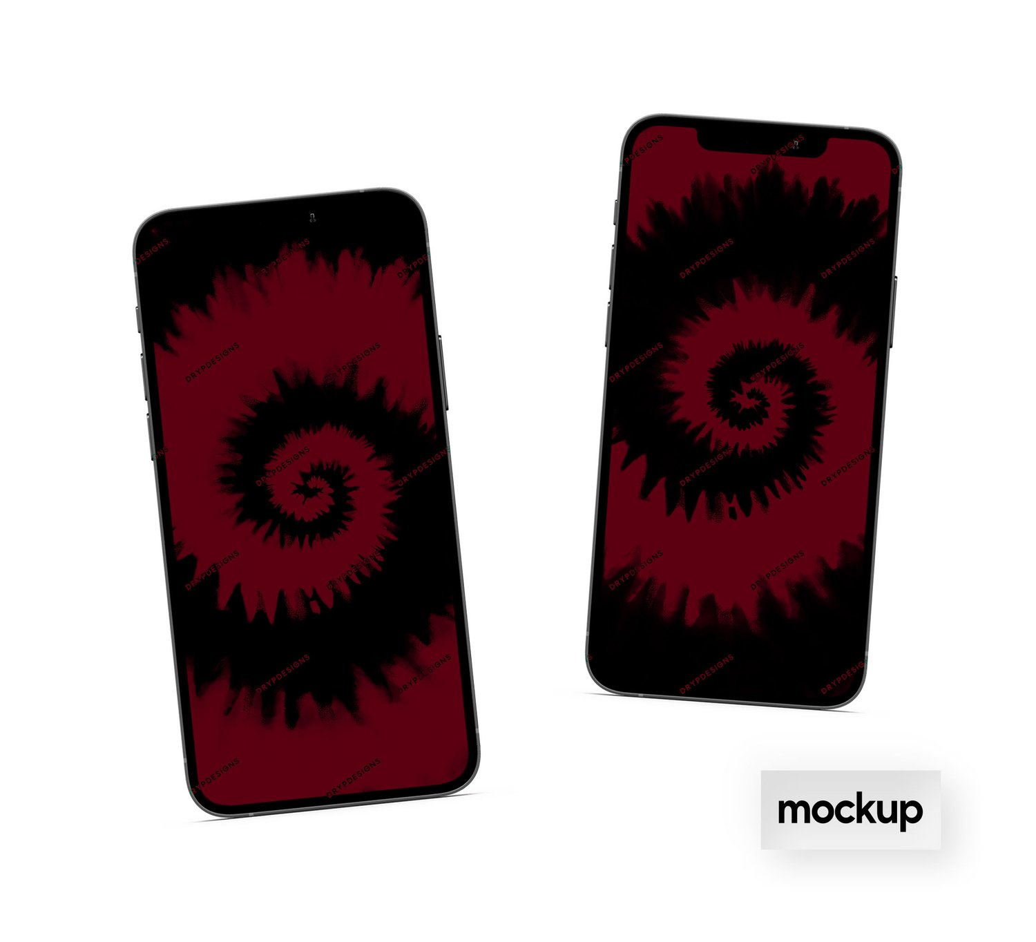 Red + Black Tiedye Digital Paper Background — drypdesigns