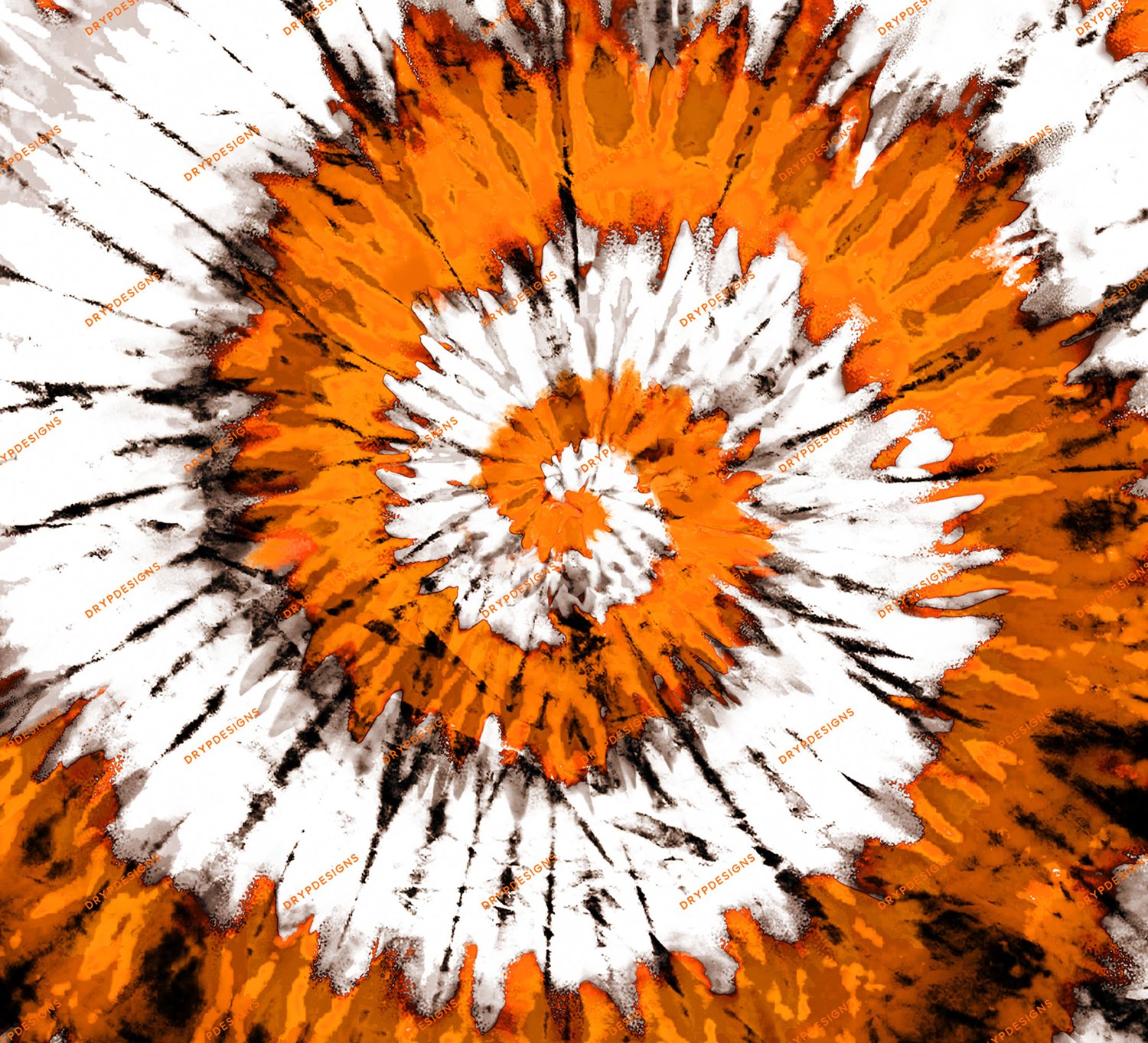 Orange + White Tiedye Digital Paper — drypdesigns