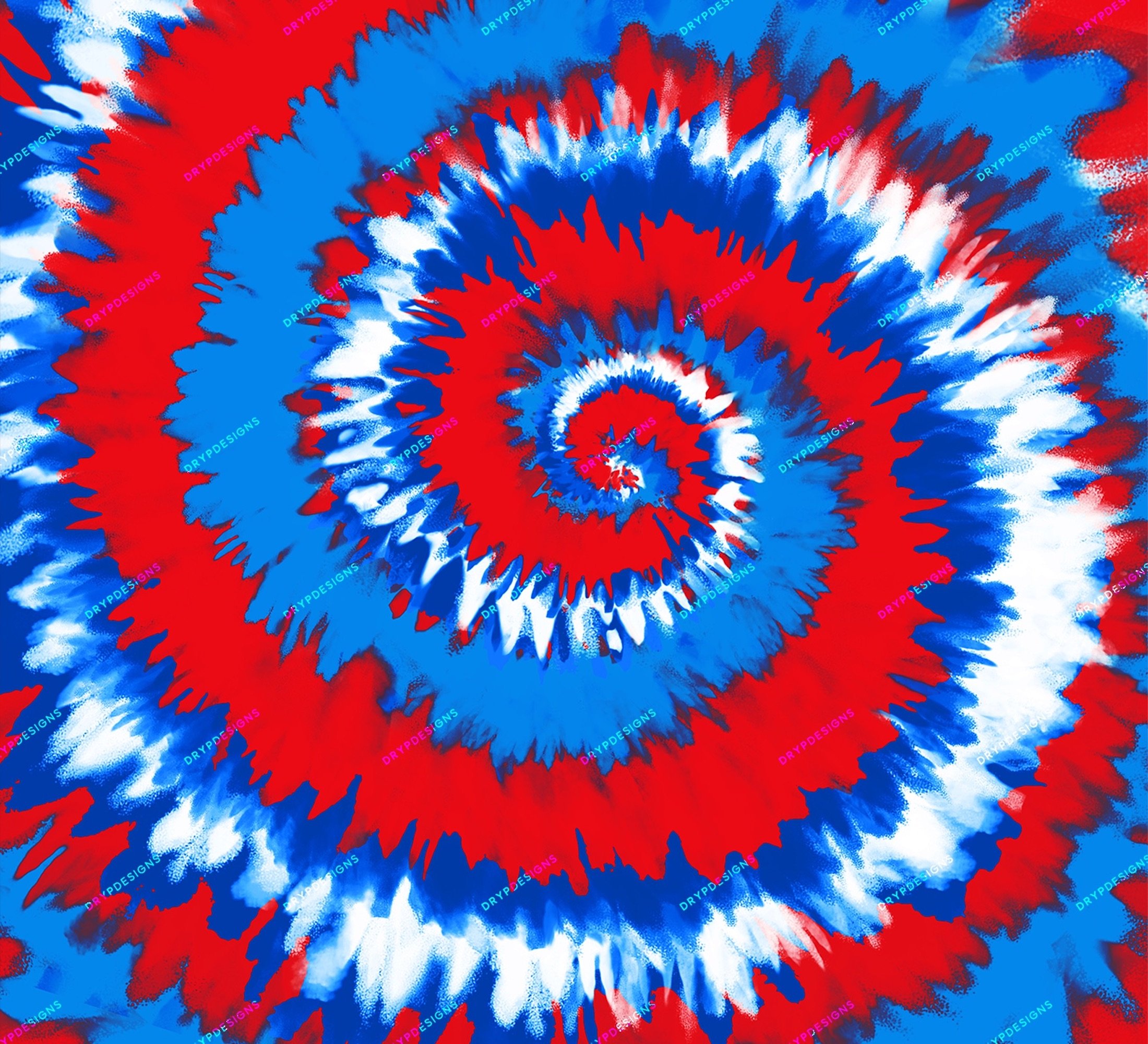 Red + White + Blue Patriotic Tiedye Swirl Digital Paper Background Pattern - Digital Download Files