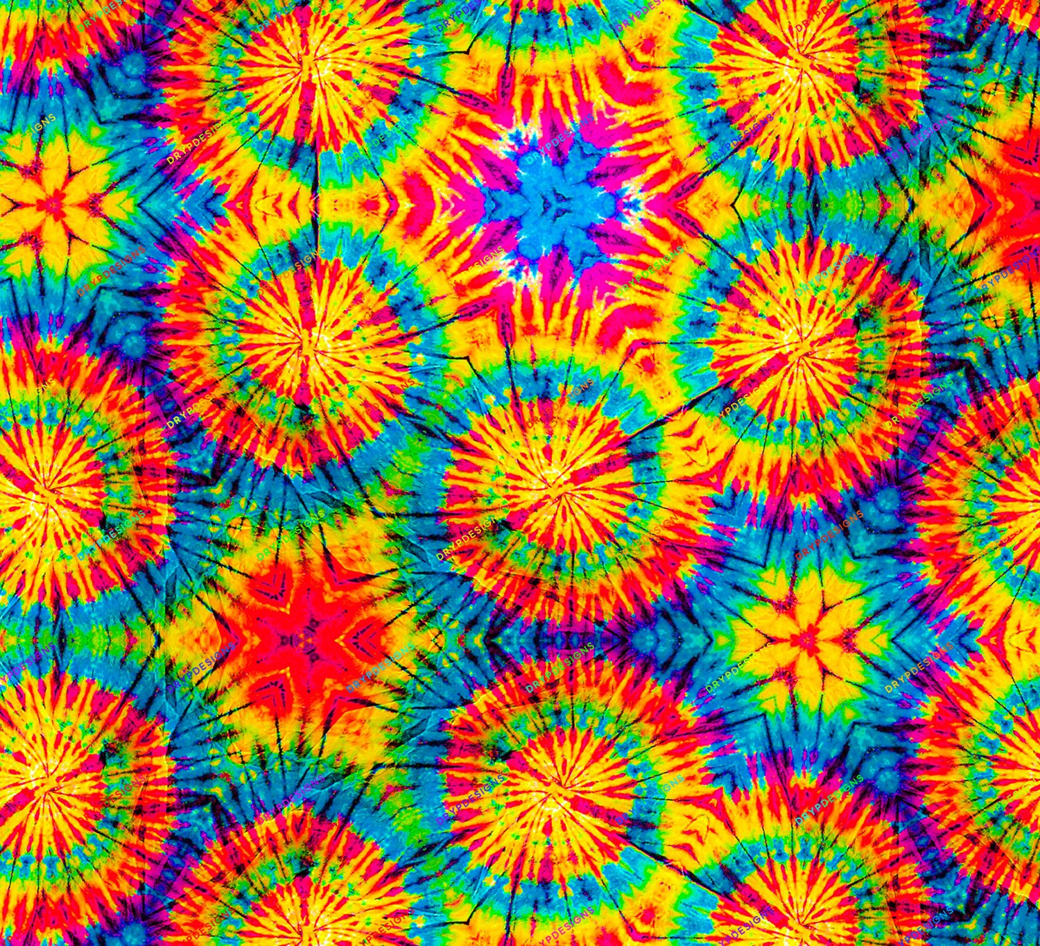 Rainbow Tiedye Seamless Background Pattern — drypdesigns