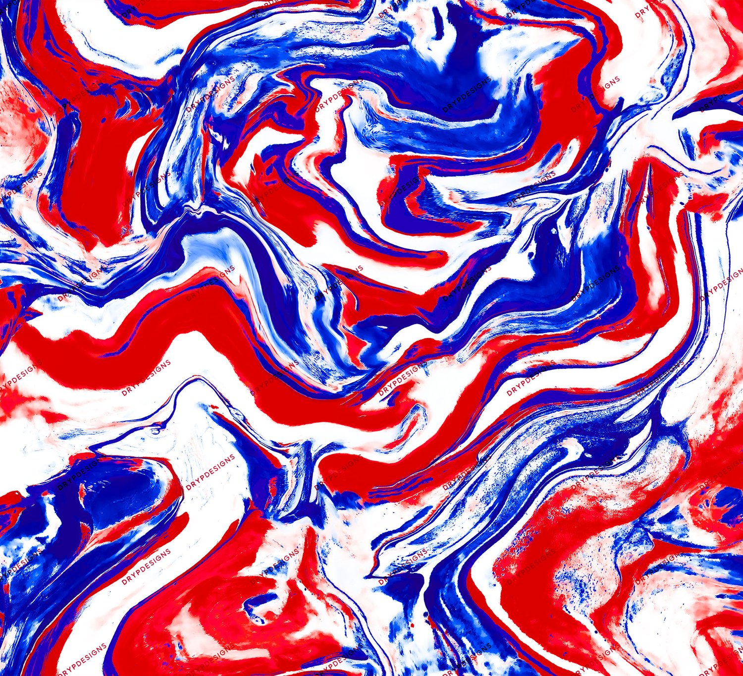 Red + White + Blue Liquid Marble Seamless Background — drypdesigns