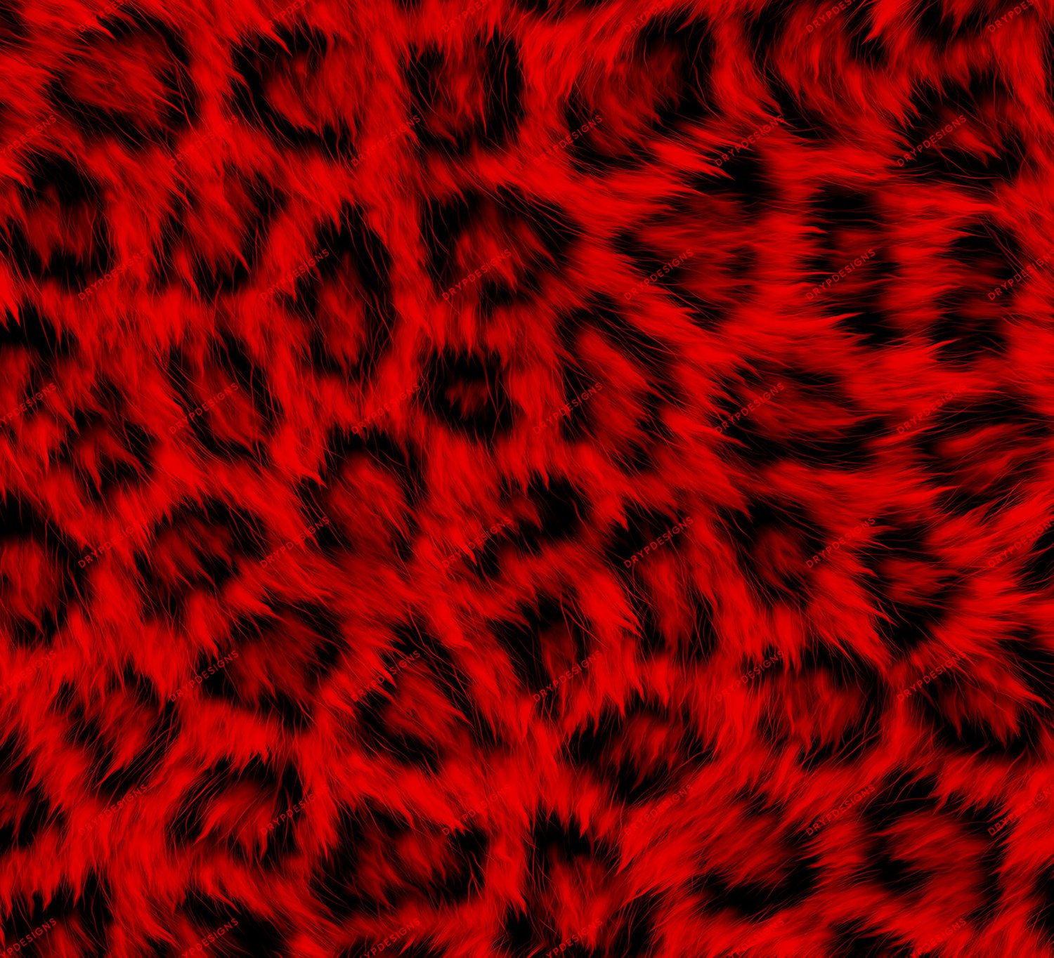Red Leopard Fabric, Wallpaper and Home Decor