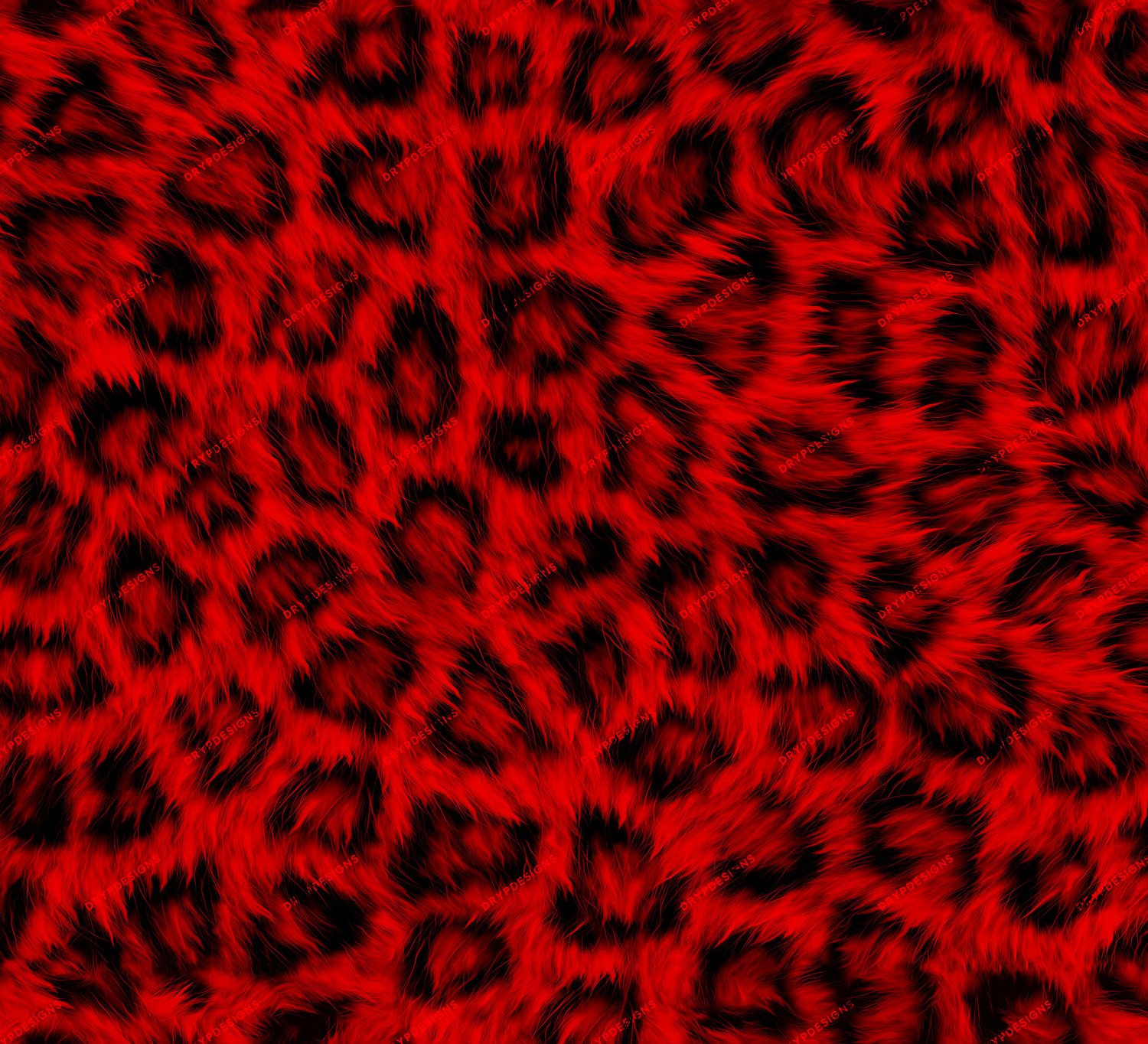 Red Leopard Print Seamless Background Texture — drypdesigns