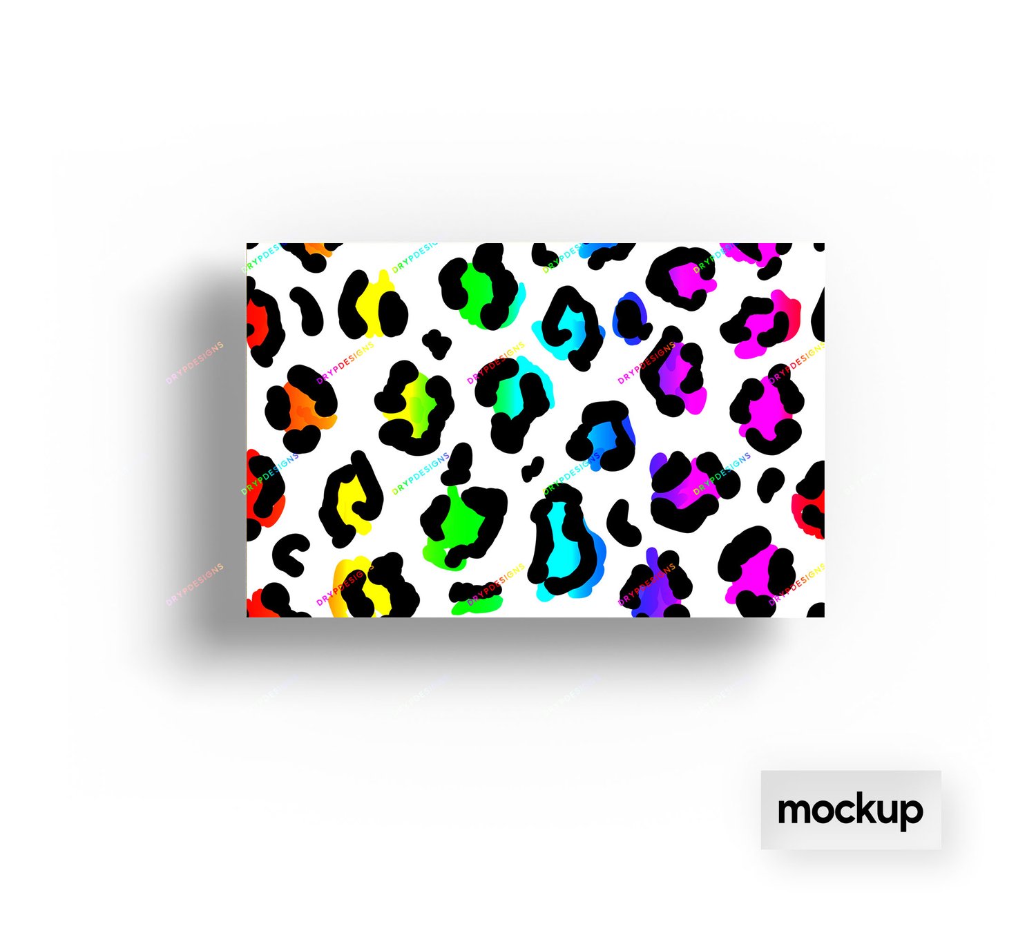 Rainbow leopard background sublimation design Hippie PNG download Hand  drawn digital paper