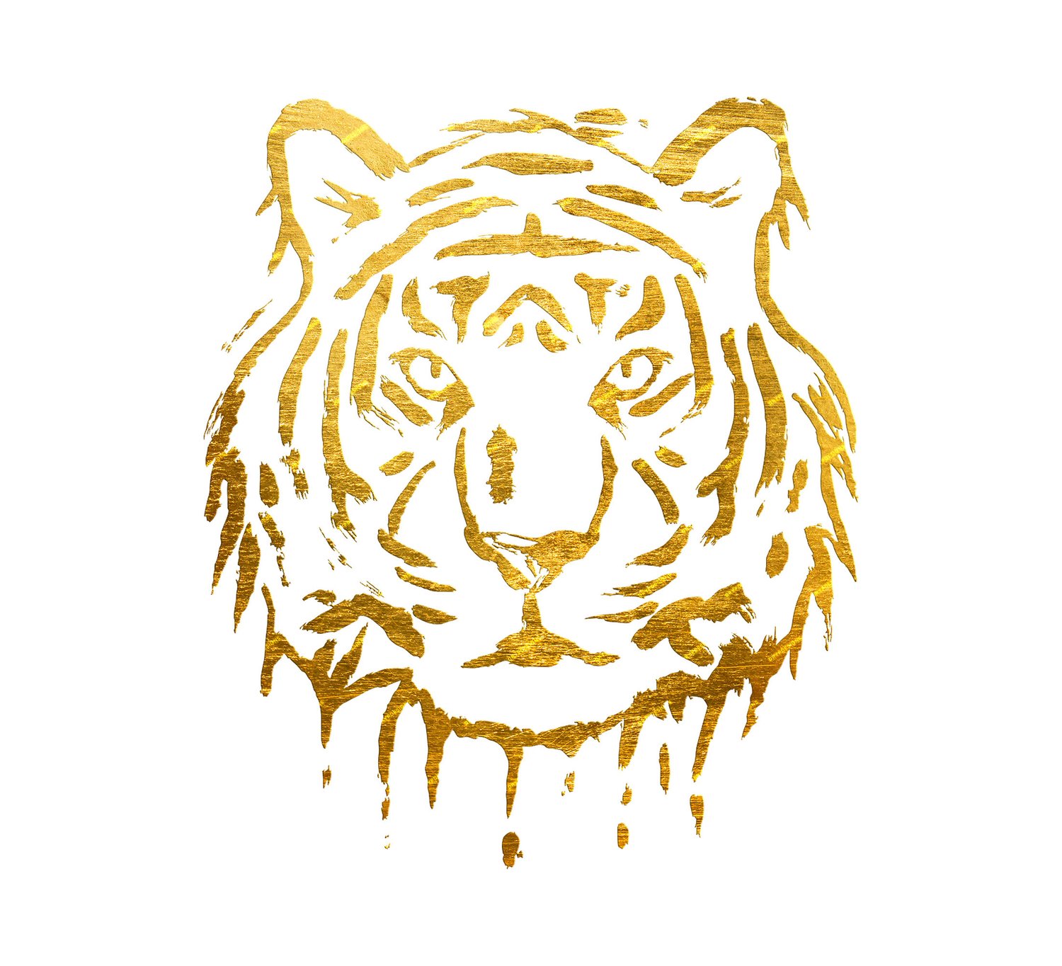 Dripping Gold Lion PNG Graphic — drypdesigns