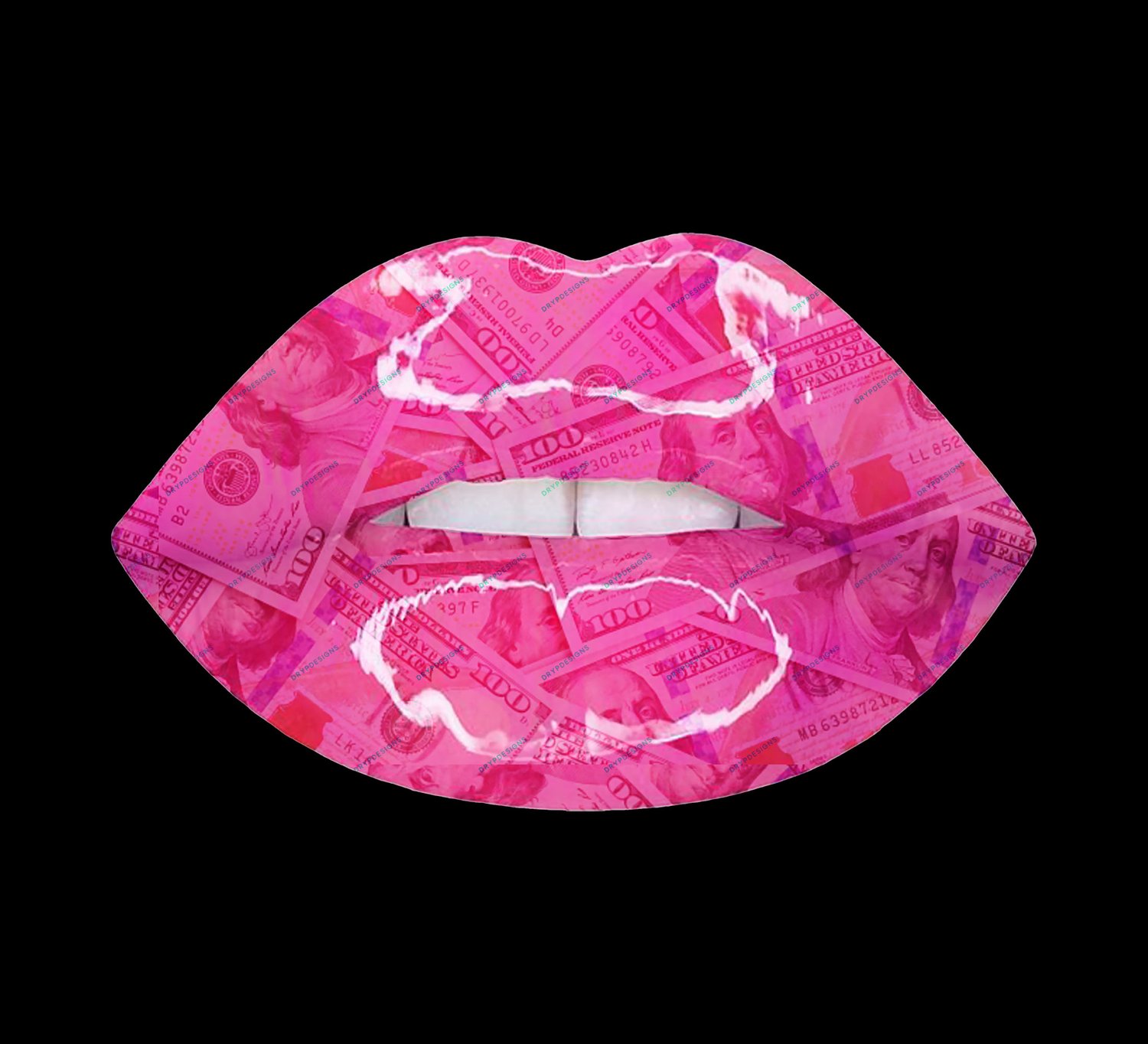 Pink Money Lips PNG — drypdesigns
