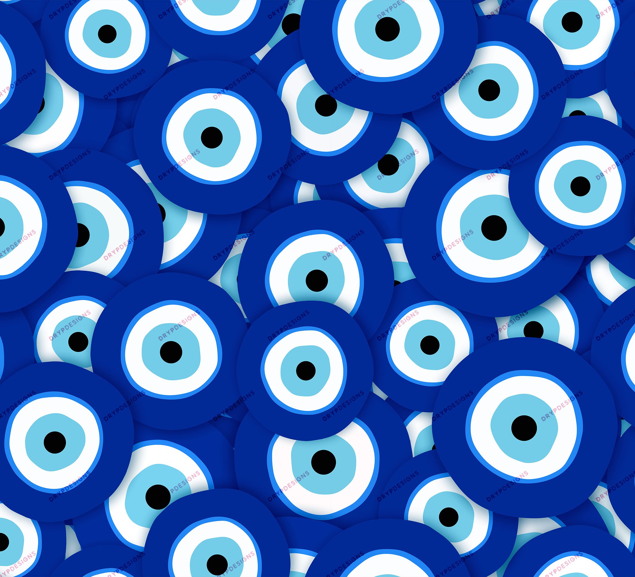 Evil Eye Artistic Blue Greek Symbol Of Protection - Evil Eye Artistic Blue  Greek - Sticker | TeePublic