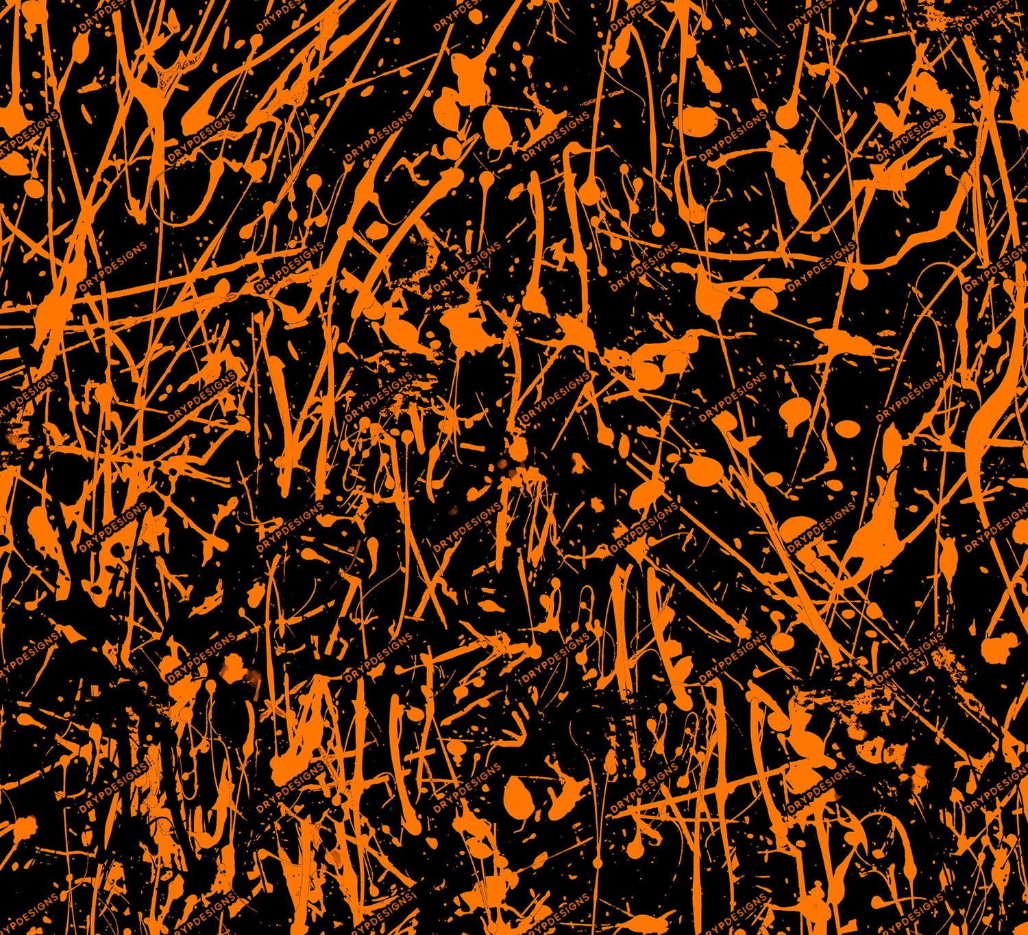 Orange Paint Splatter Seamless Background — drypdesigns