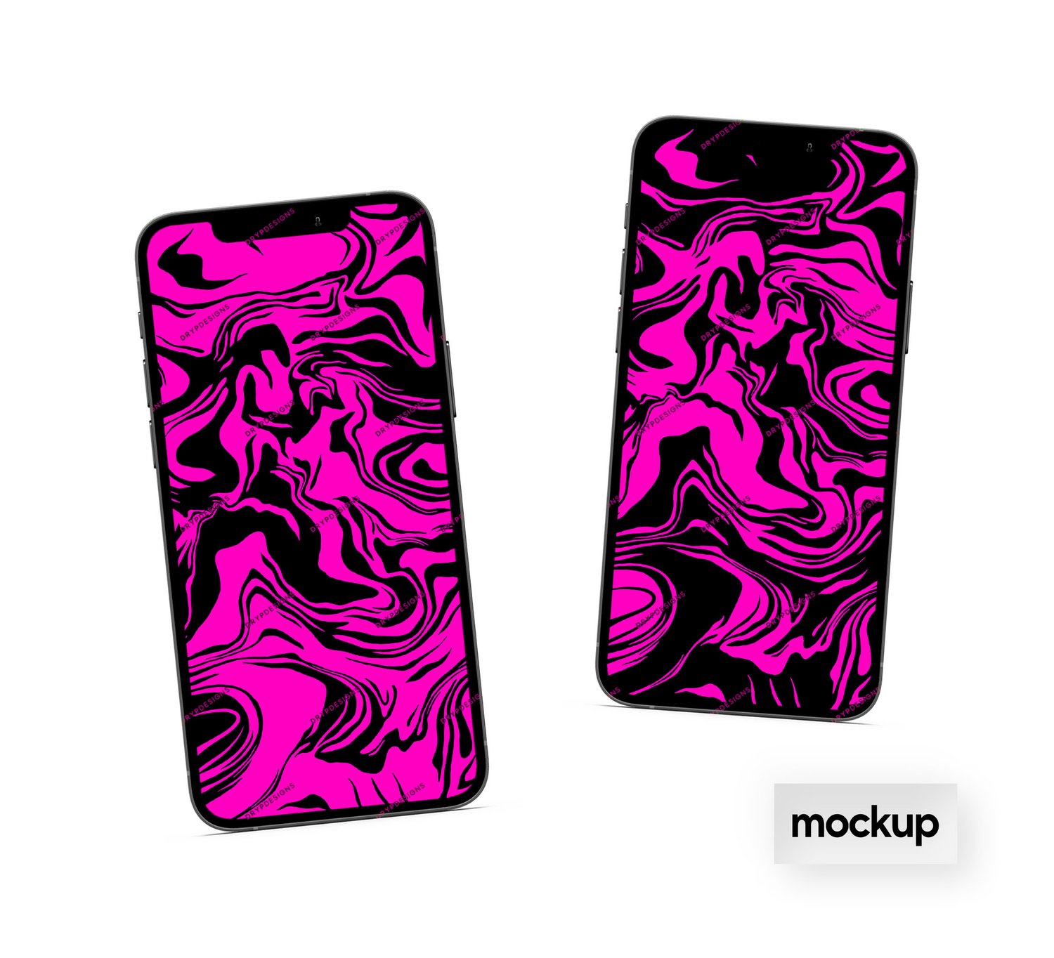 Pink + Black Marble Swirl Seamless Background — drypdesigns