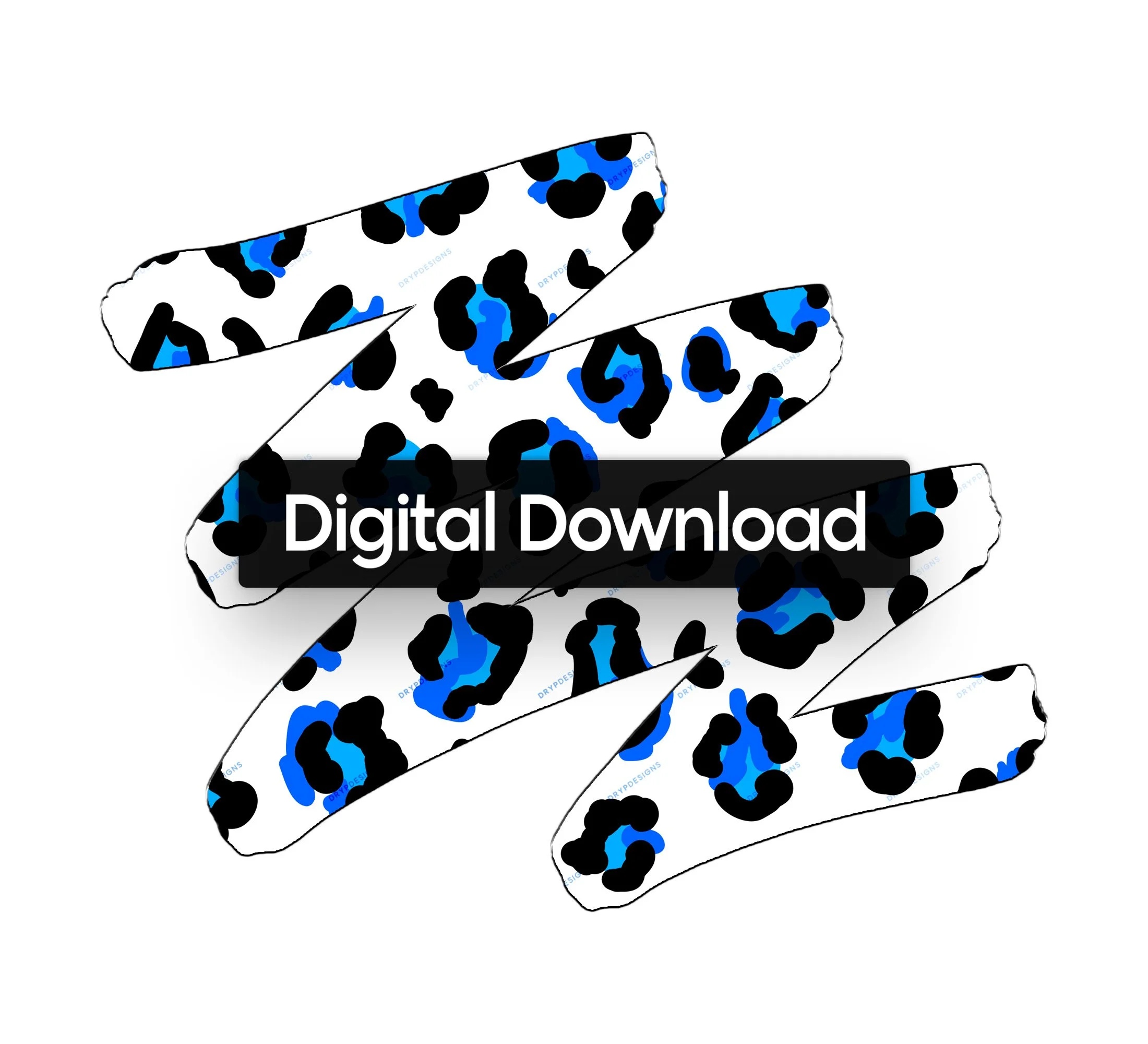 Black + White + Gray Leopard Print Seamless Pattern — drypdesigns