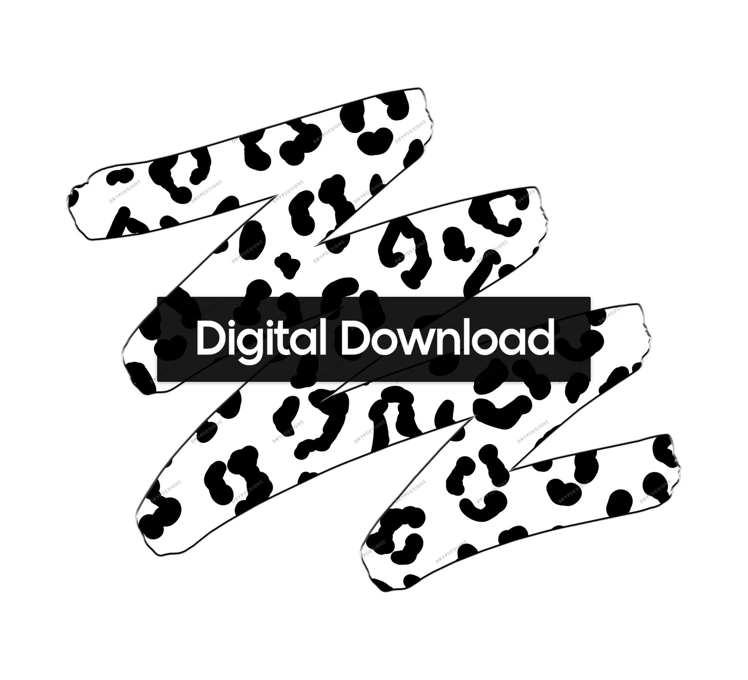 Black + White Leopard Print Seamless Pattern — drypdesigns