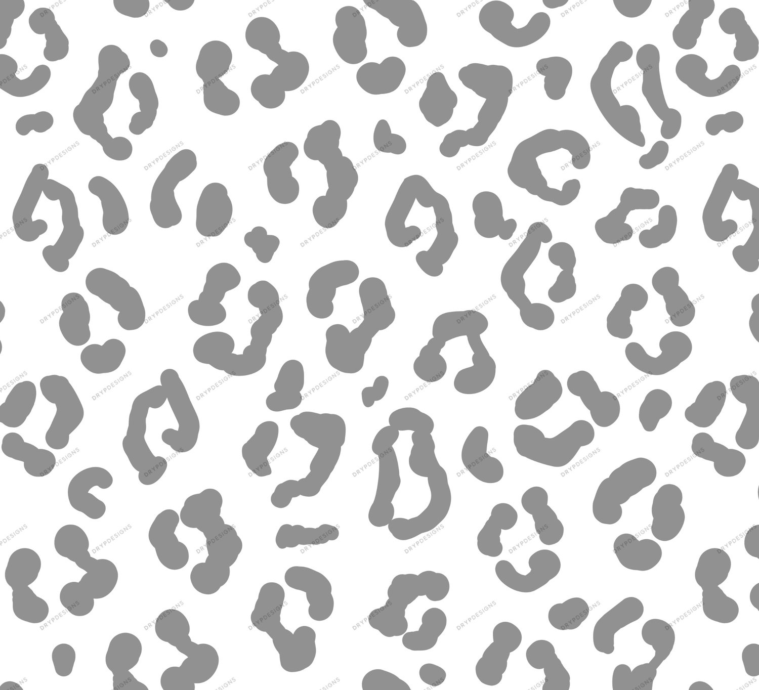 White + Gray Leopard Print Seamless Pattern — drypdesigns