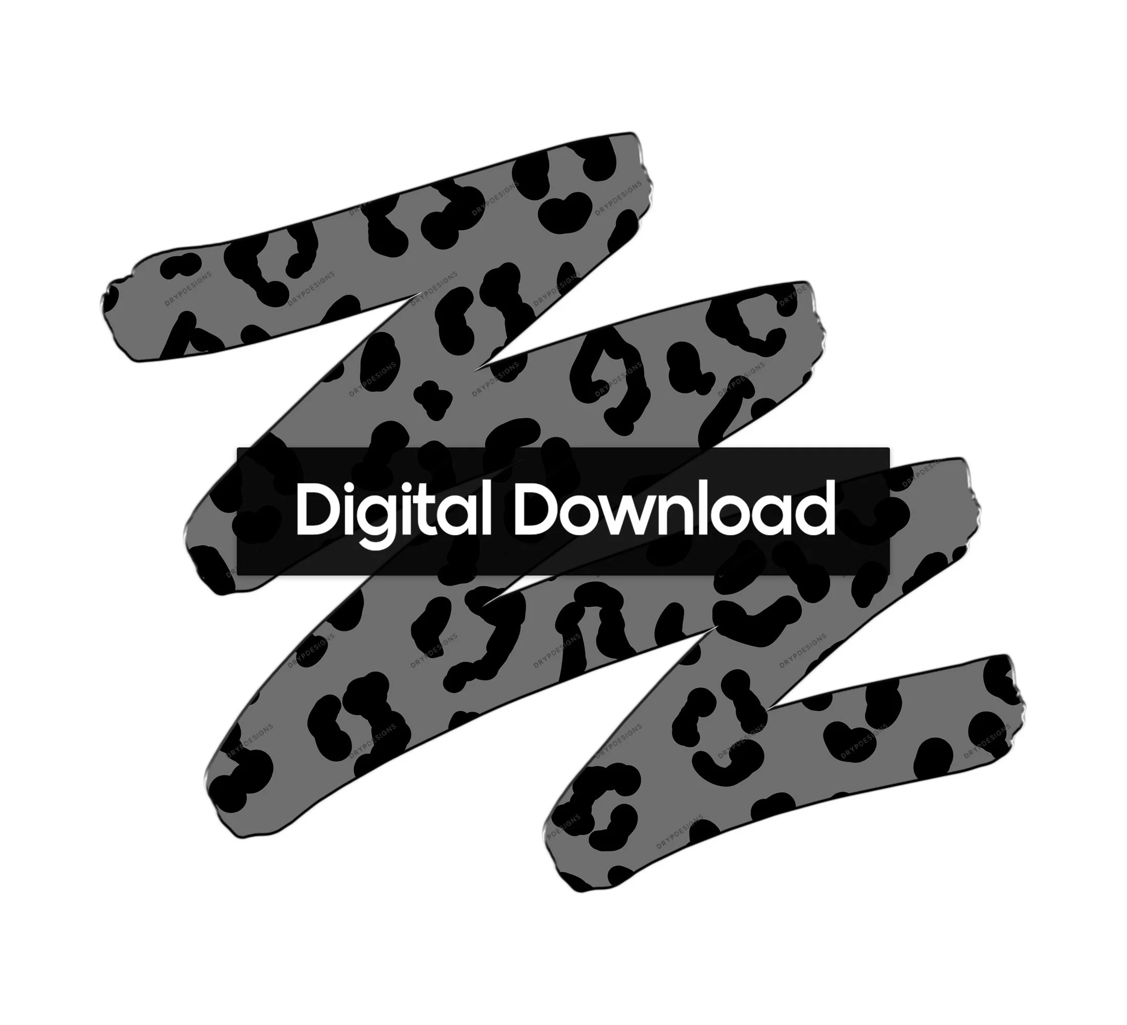 Black + White + Gray Leopard Print Seamless Pattern — drypdesigns