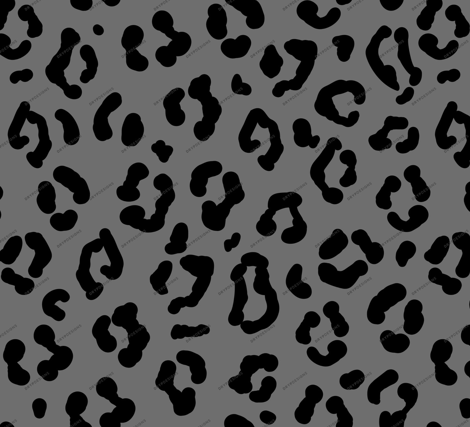 Black + Gray Leopard Print Seamless Pattern — drypdesigns