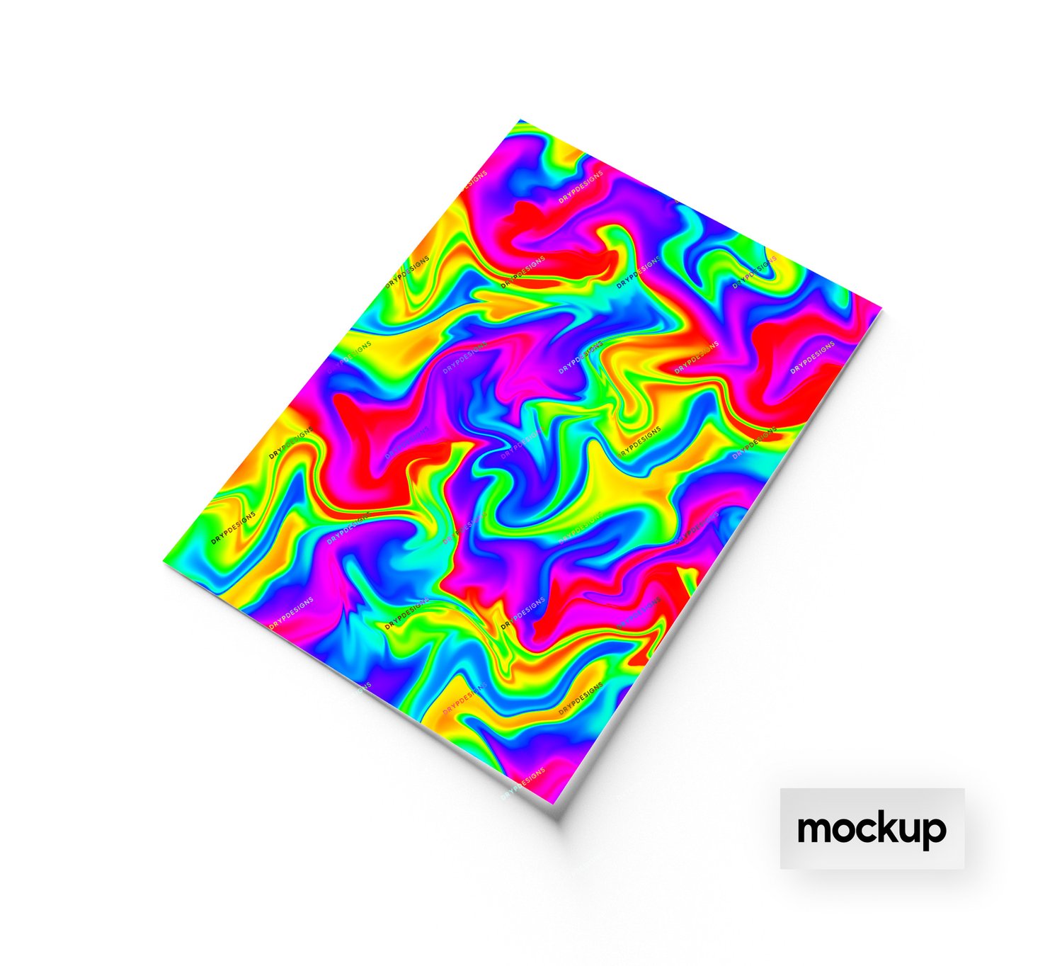 Tye Dye Seamless Pattern Rainbow Neon Abstract Modern Gradient