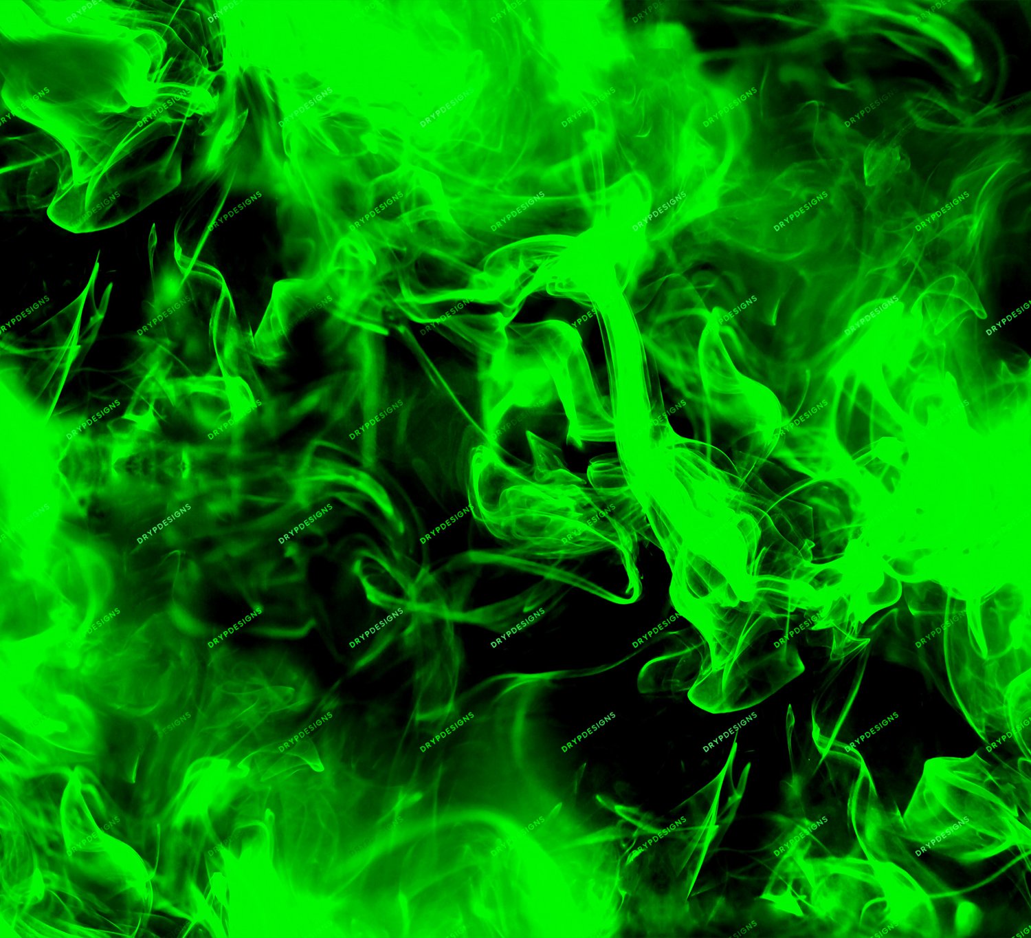 Dark + Bold Smokey Green Fire Seamless Background — drypdesigns
